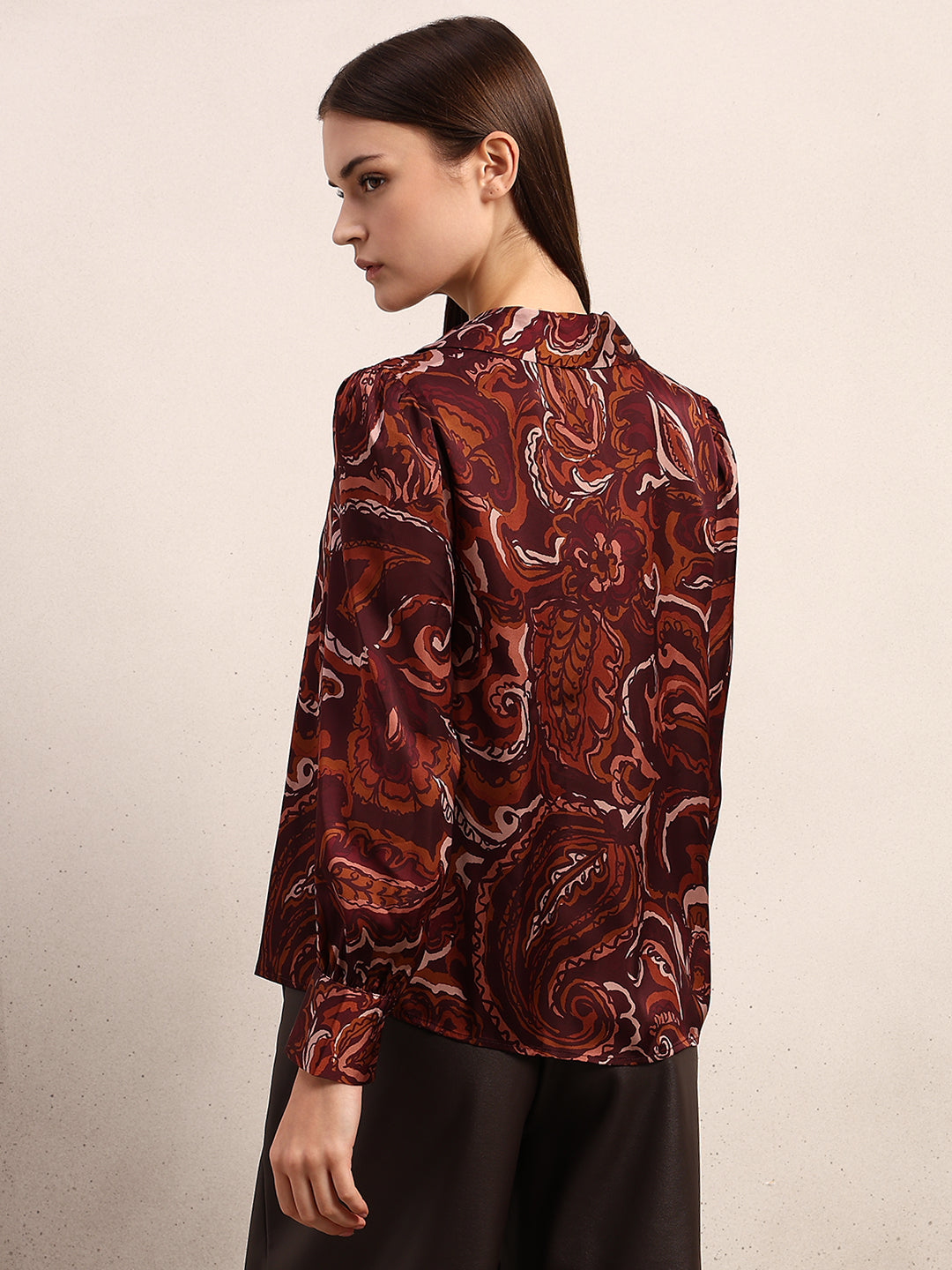 Brown Printed Shirt