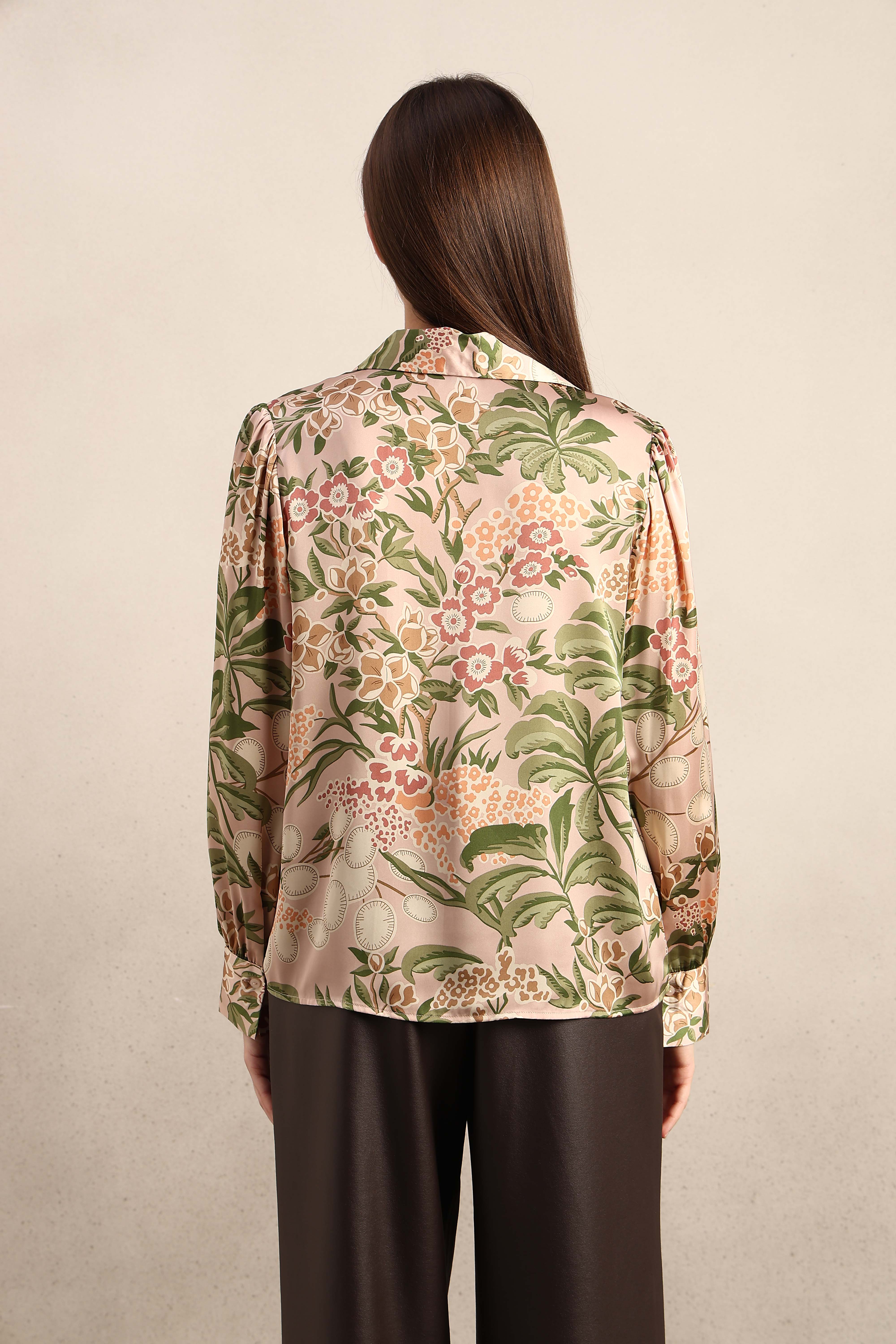 Pink Printed Regular Fit Shirt