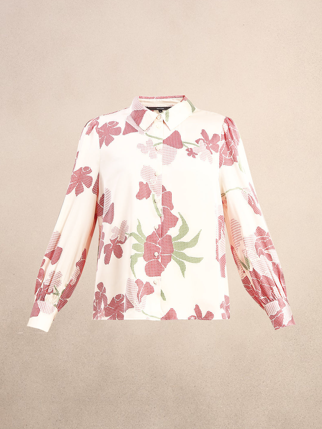 Ivory Floral Print Shirt