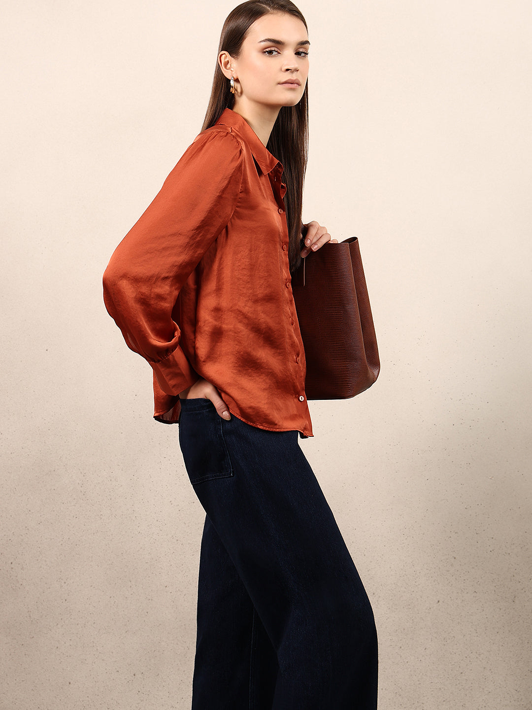 Rust Full Sleeves Shirt