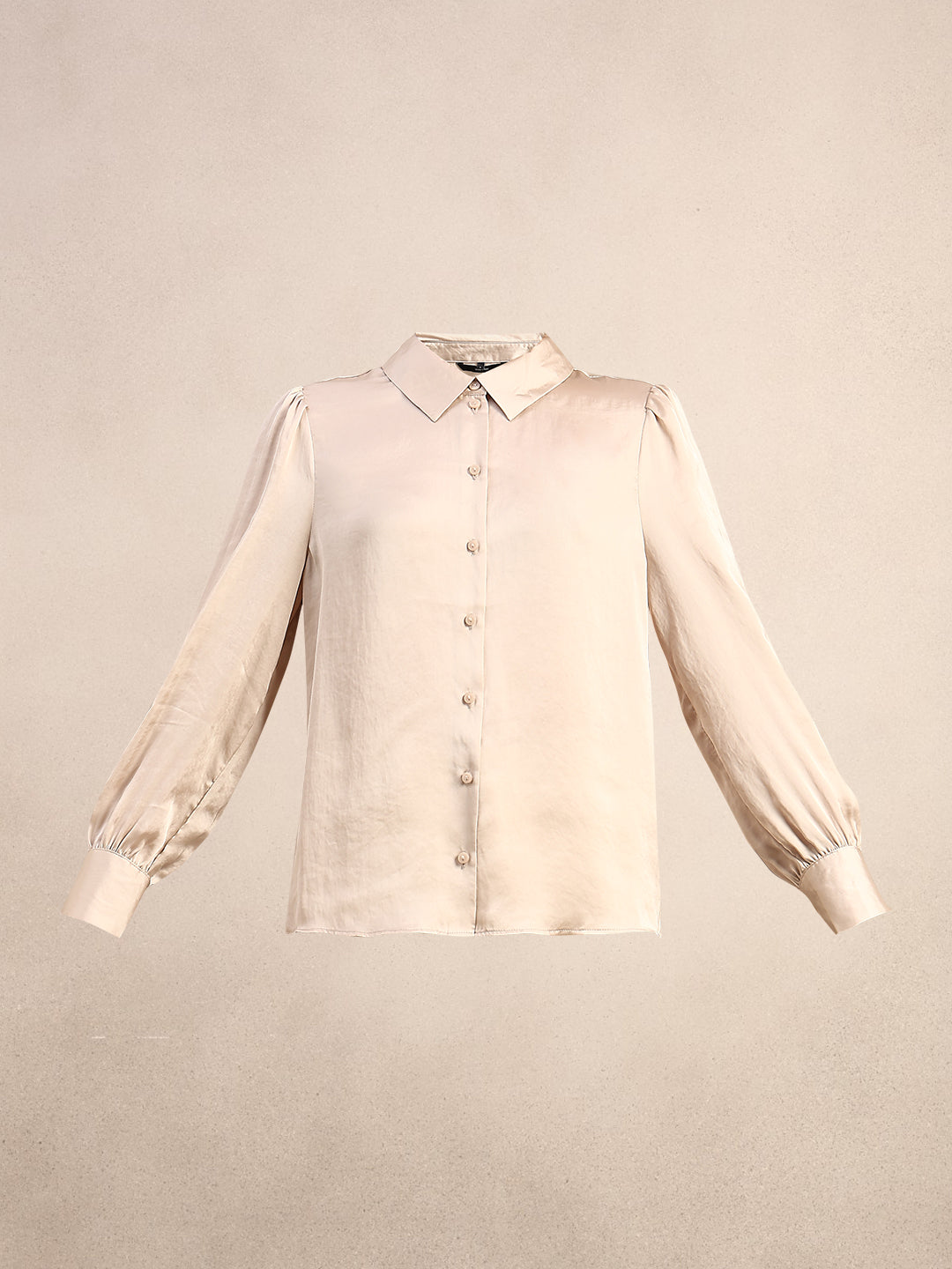 Beige Full Sleeves Shirt