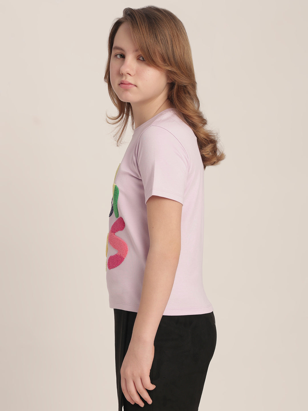 Girls Orchid Printed T-shirt