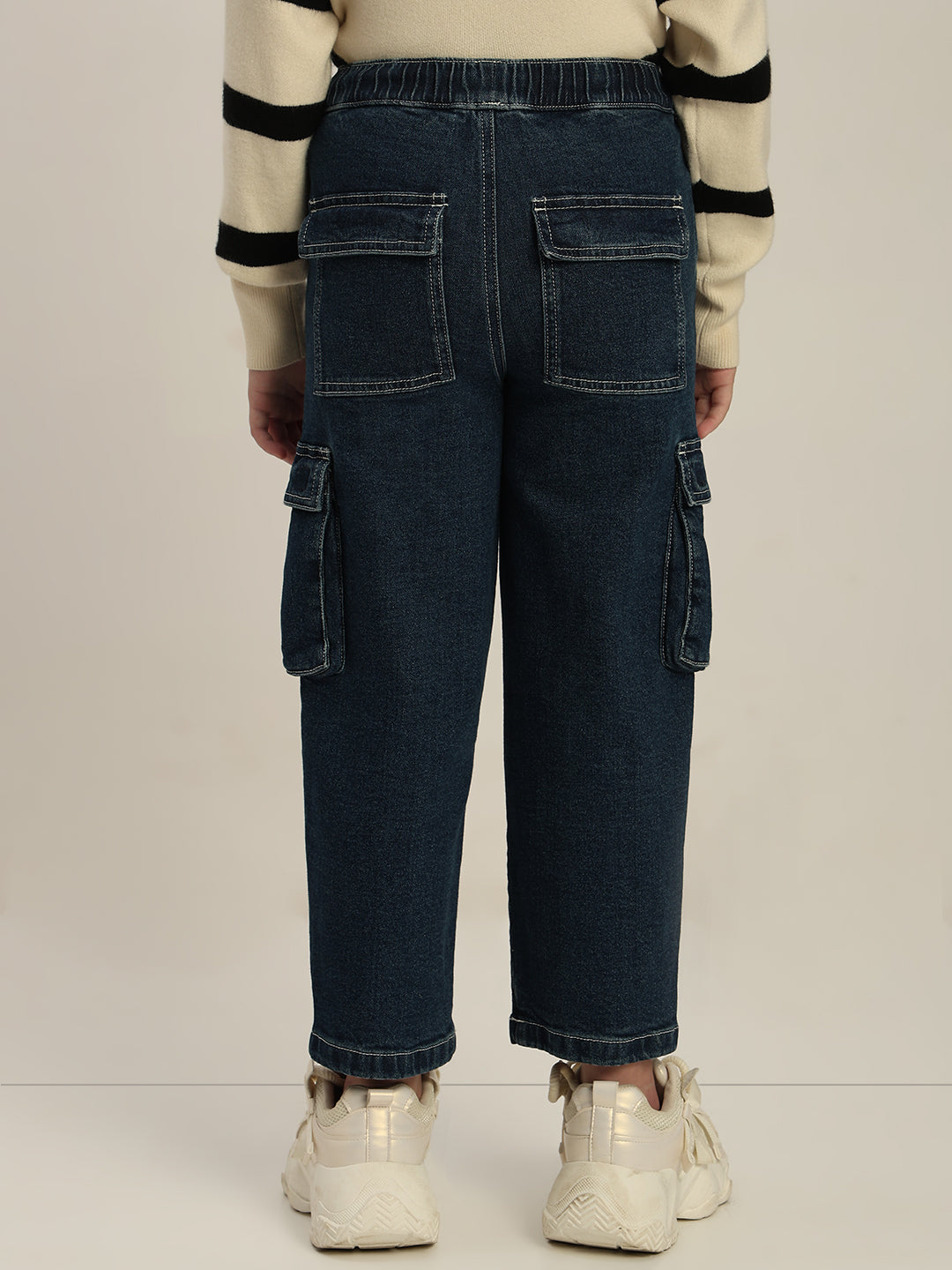 GIRLS Mom Fit Cargo Jeans