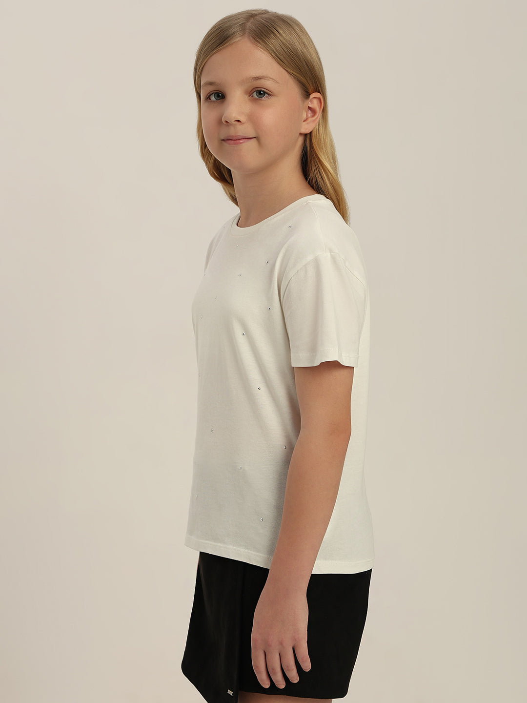 GIRLS White Embellished Top