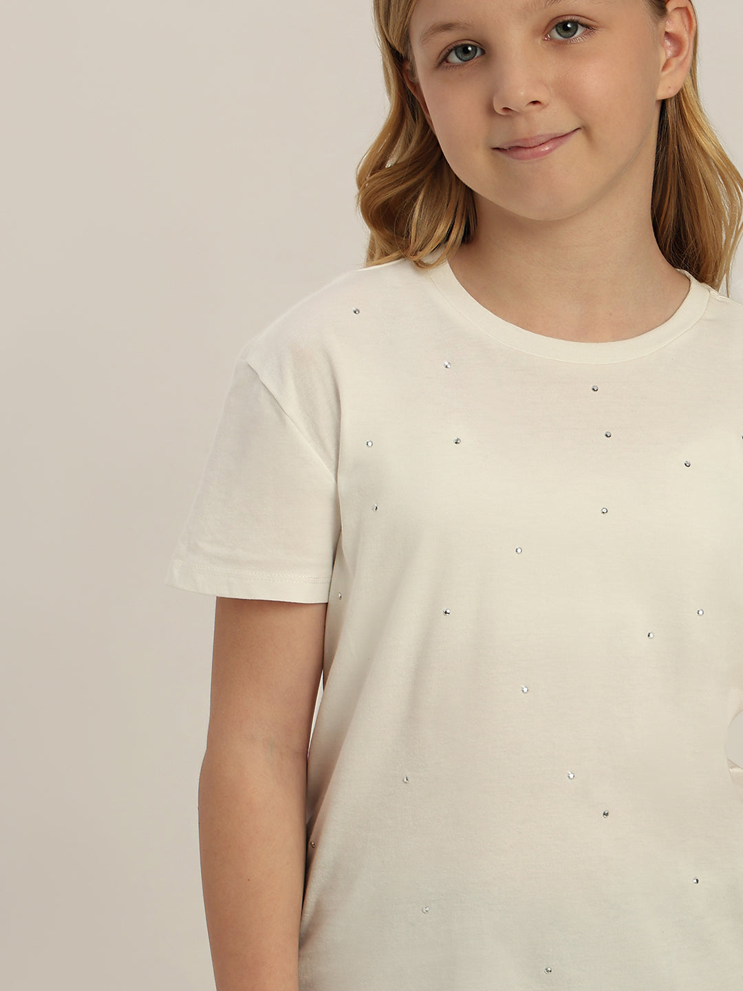 GIRLS White Embellished Top