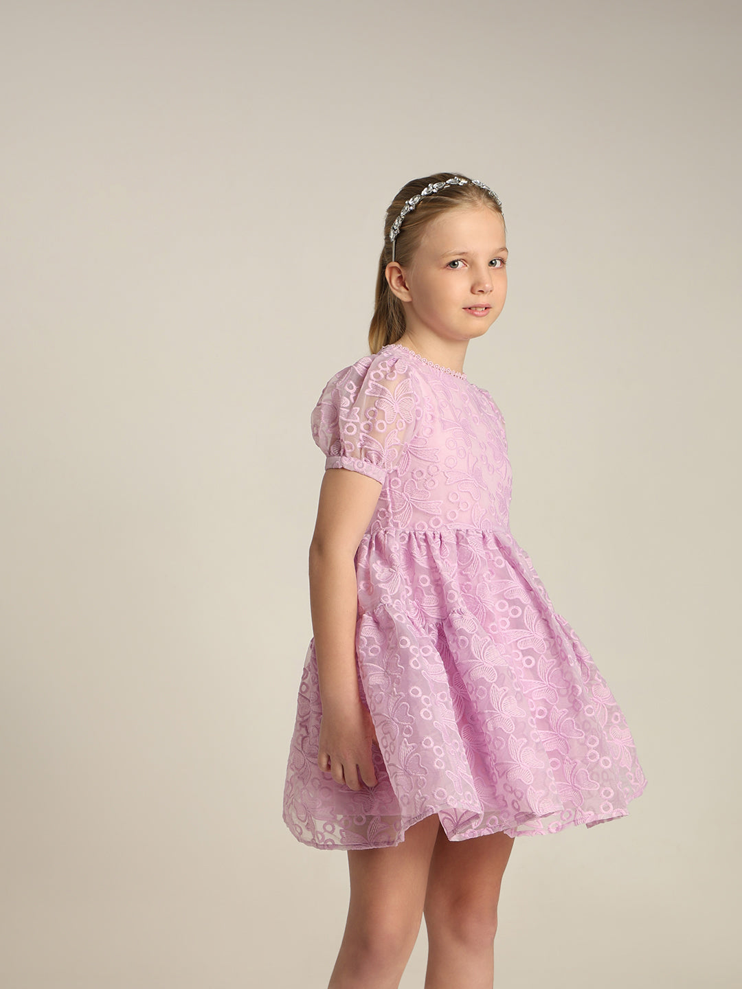 GIRL Lace Fit & Flare Dress