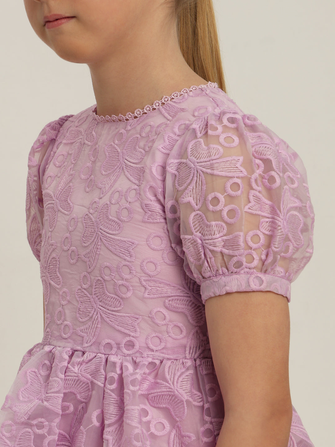 GIRL Lace Fit & Flare Dress