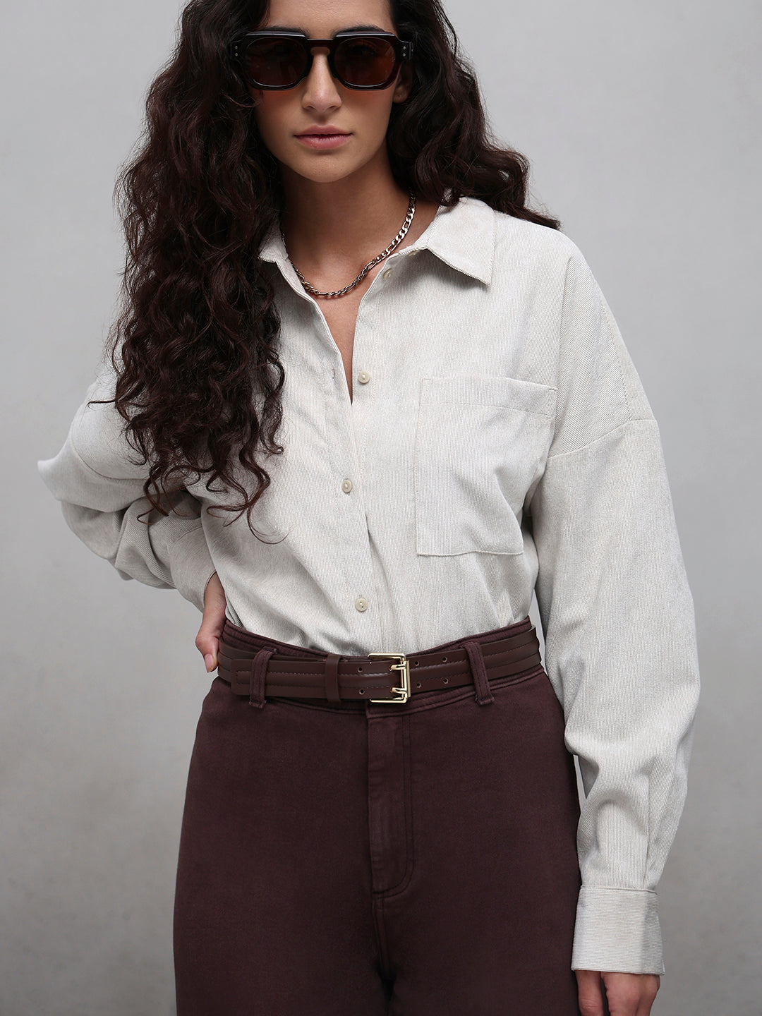 Cream Corduroy Shirt