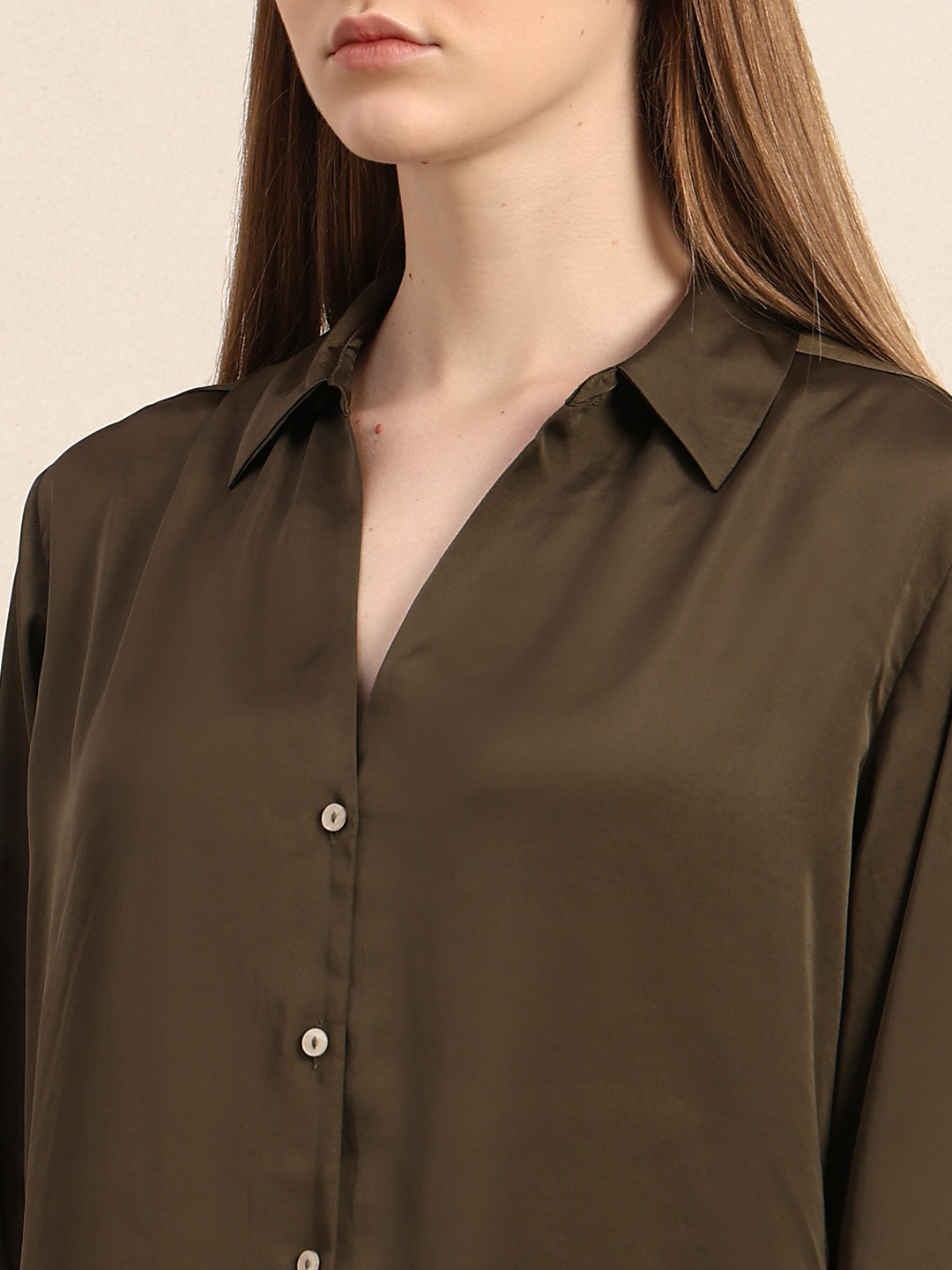 Green Satin Shirt