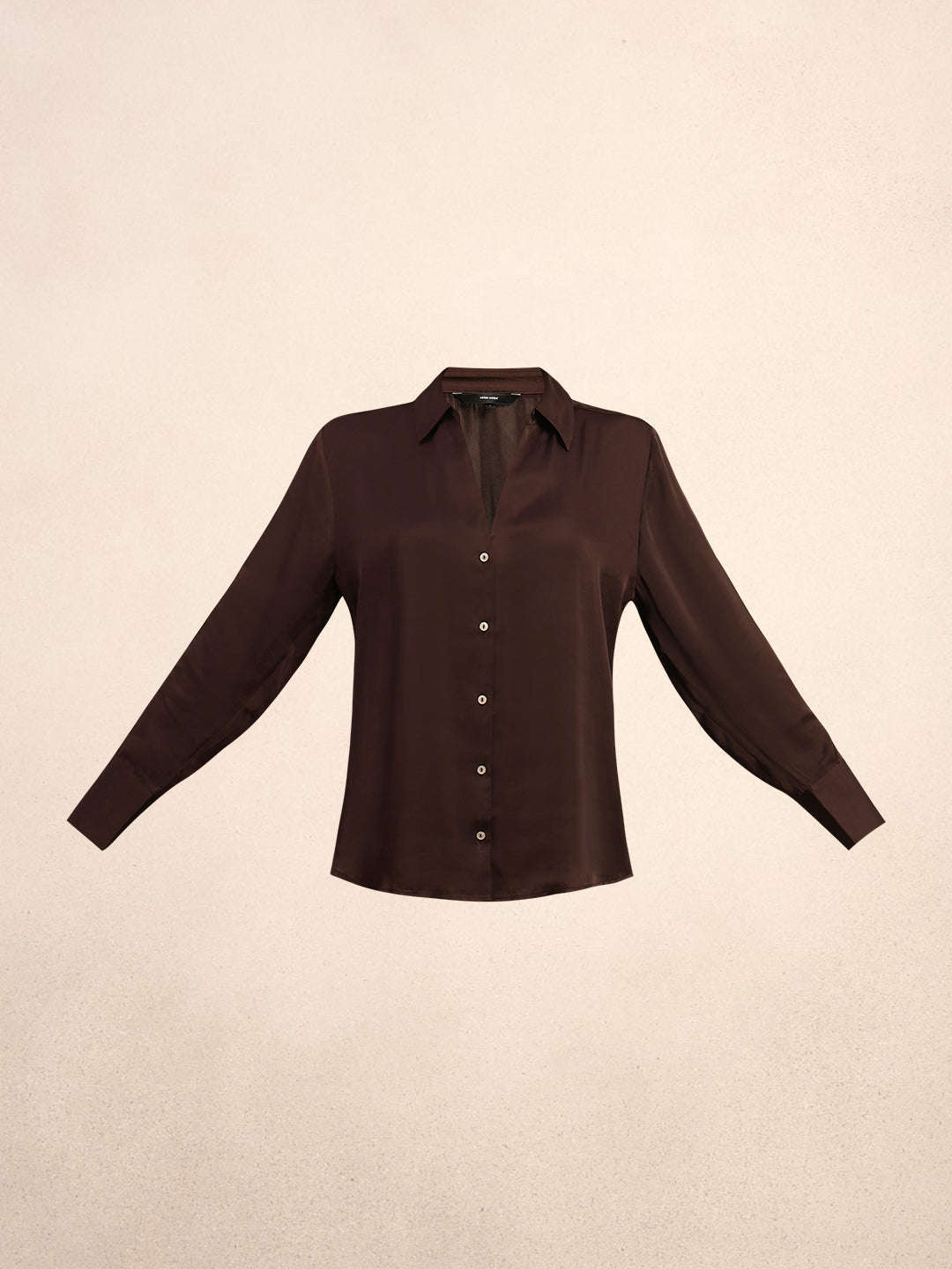 Brown Satin Shirt