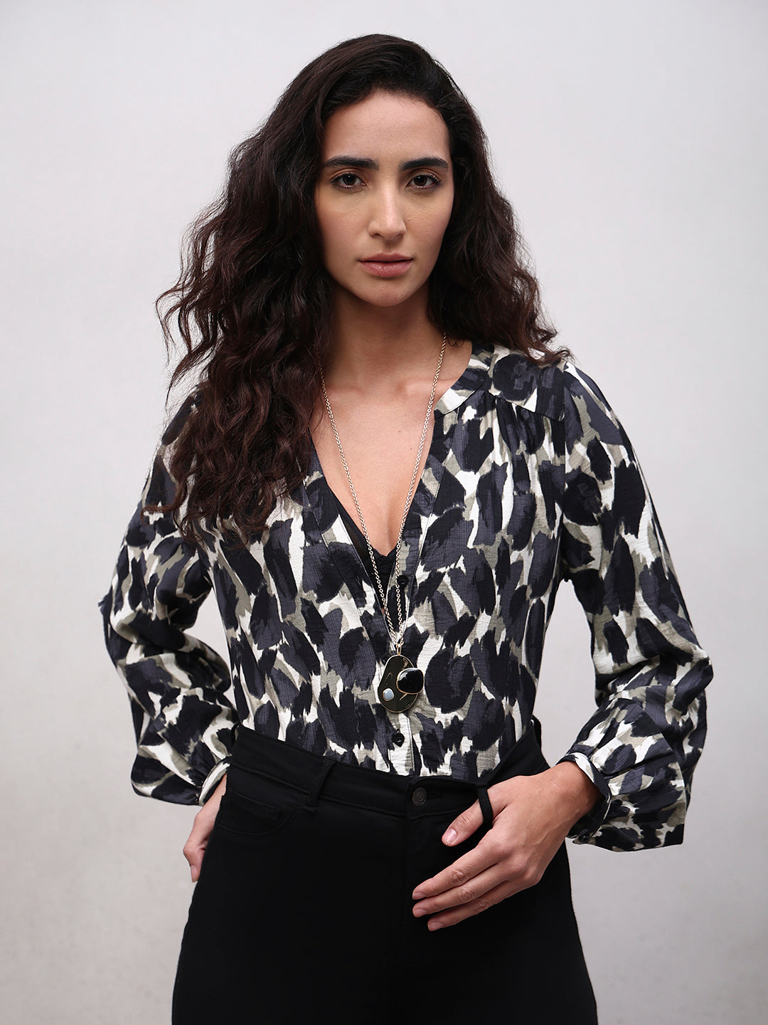 Abstract Animal Print Shirt