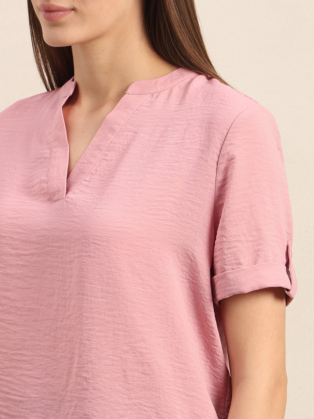 Textured V-Neck Top