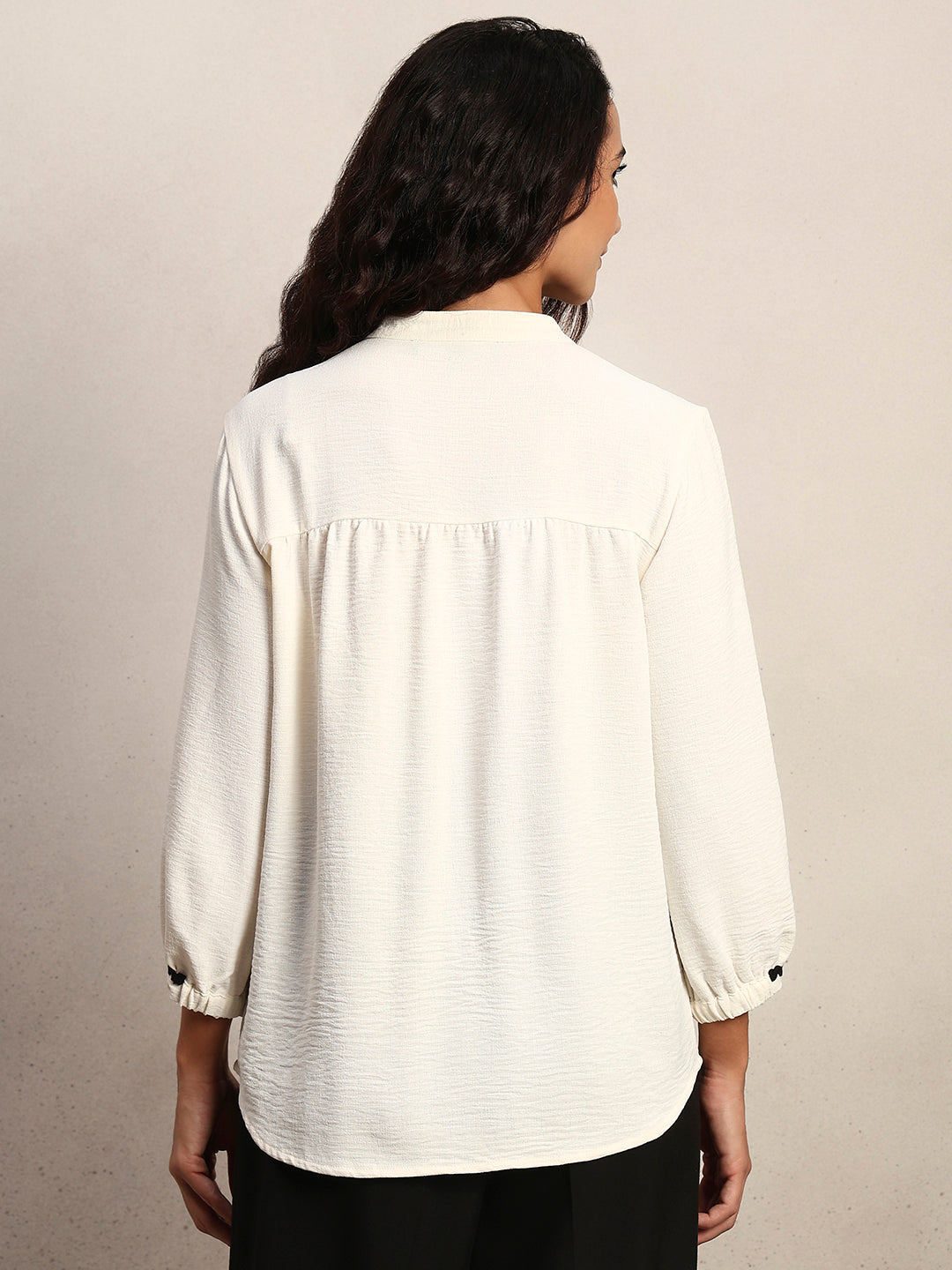 Rick Rack Trim Cotton Shirt