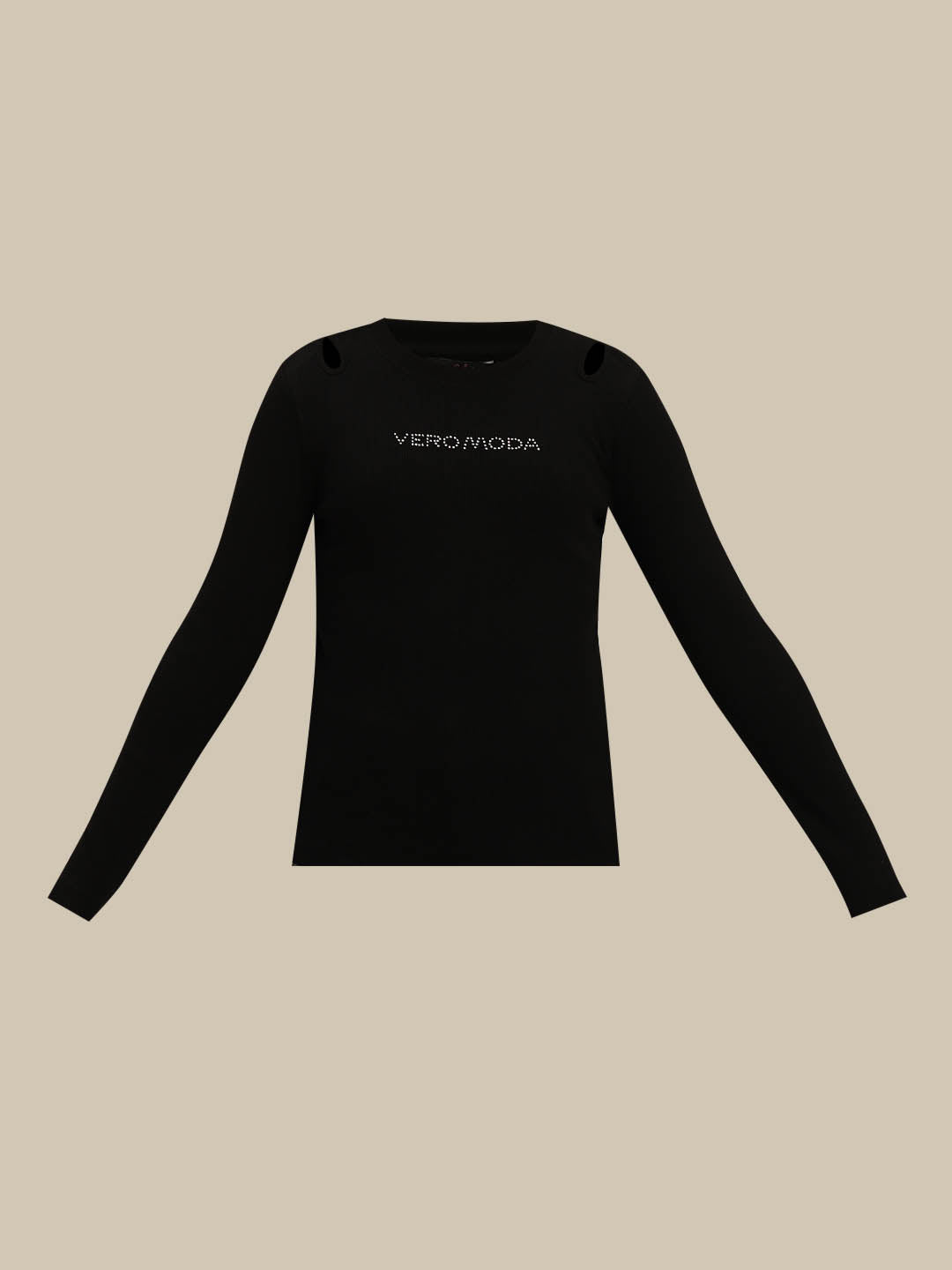 GIRLS Black Cut-Out Top