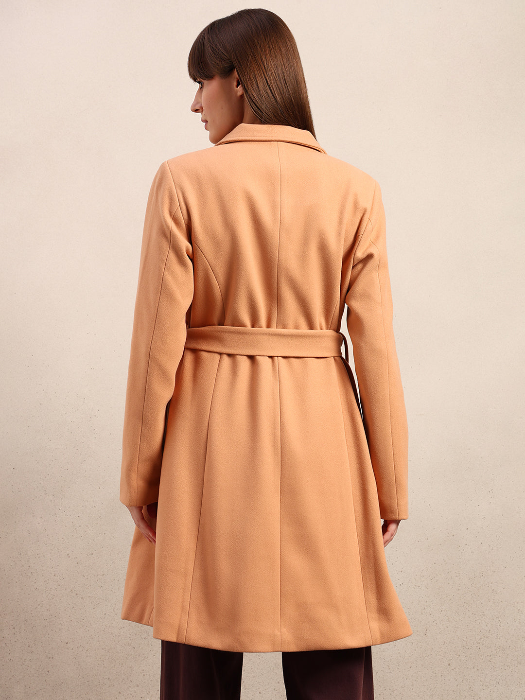 Belted Felt Wrap Coat