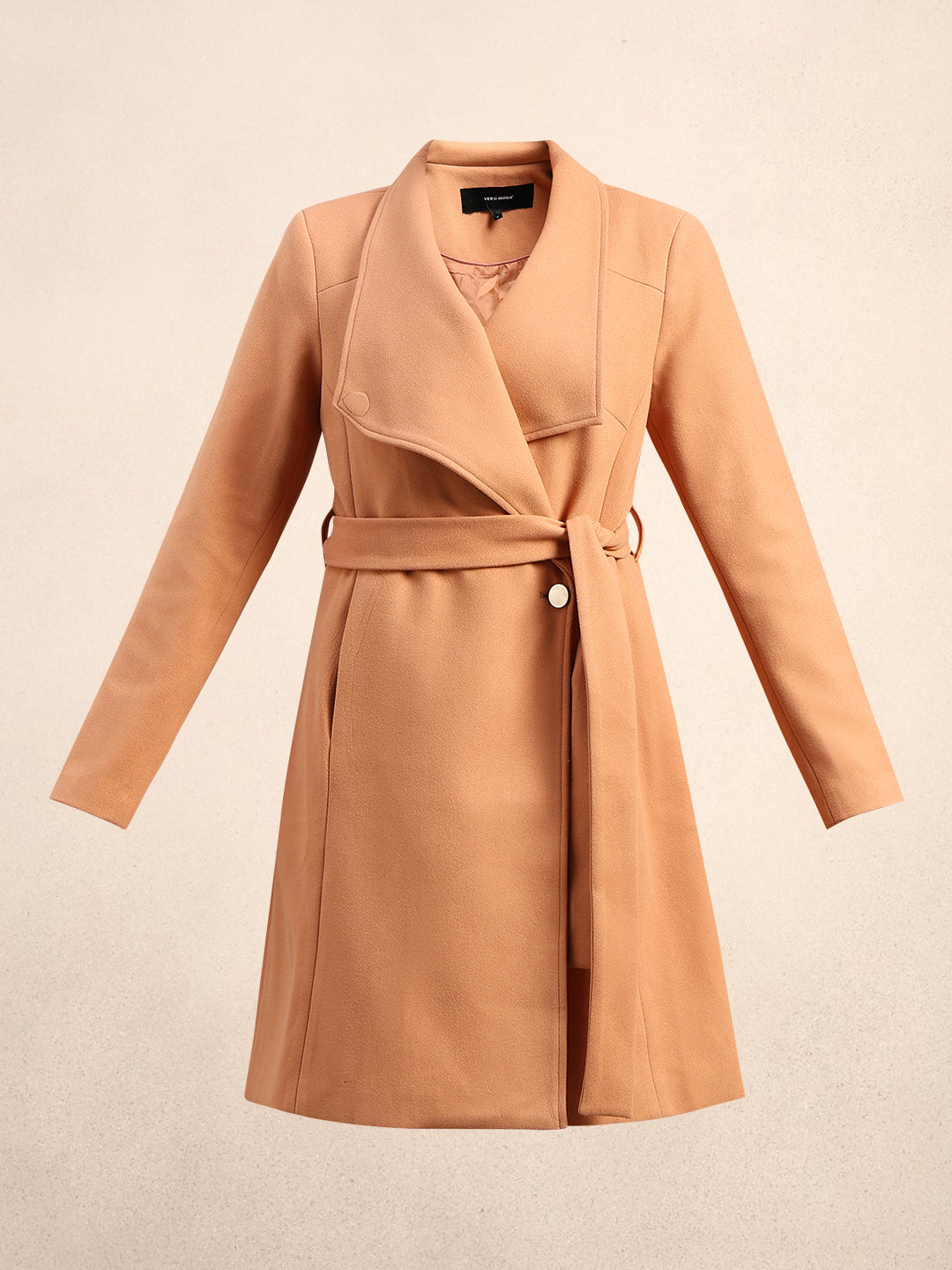 Belted Felt Wrap Coat