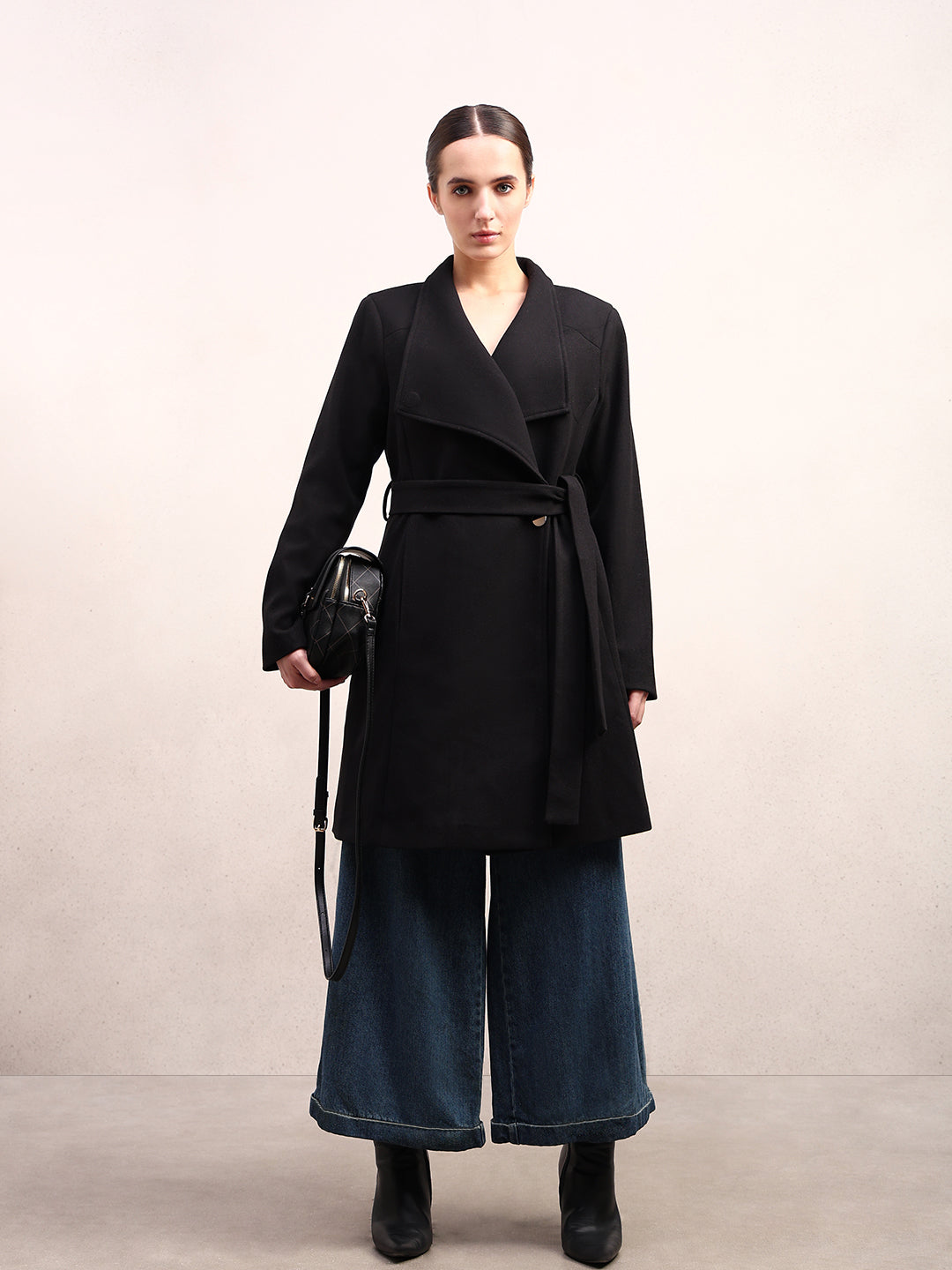 Black Felt Long Jacket