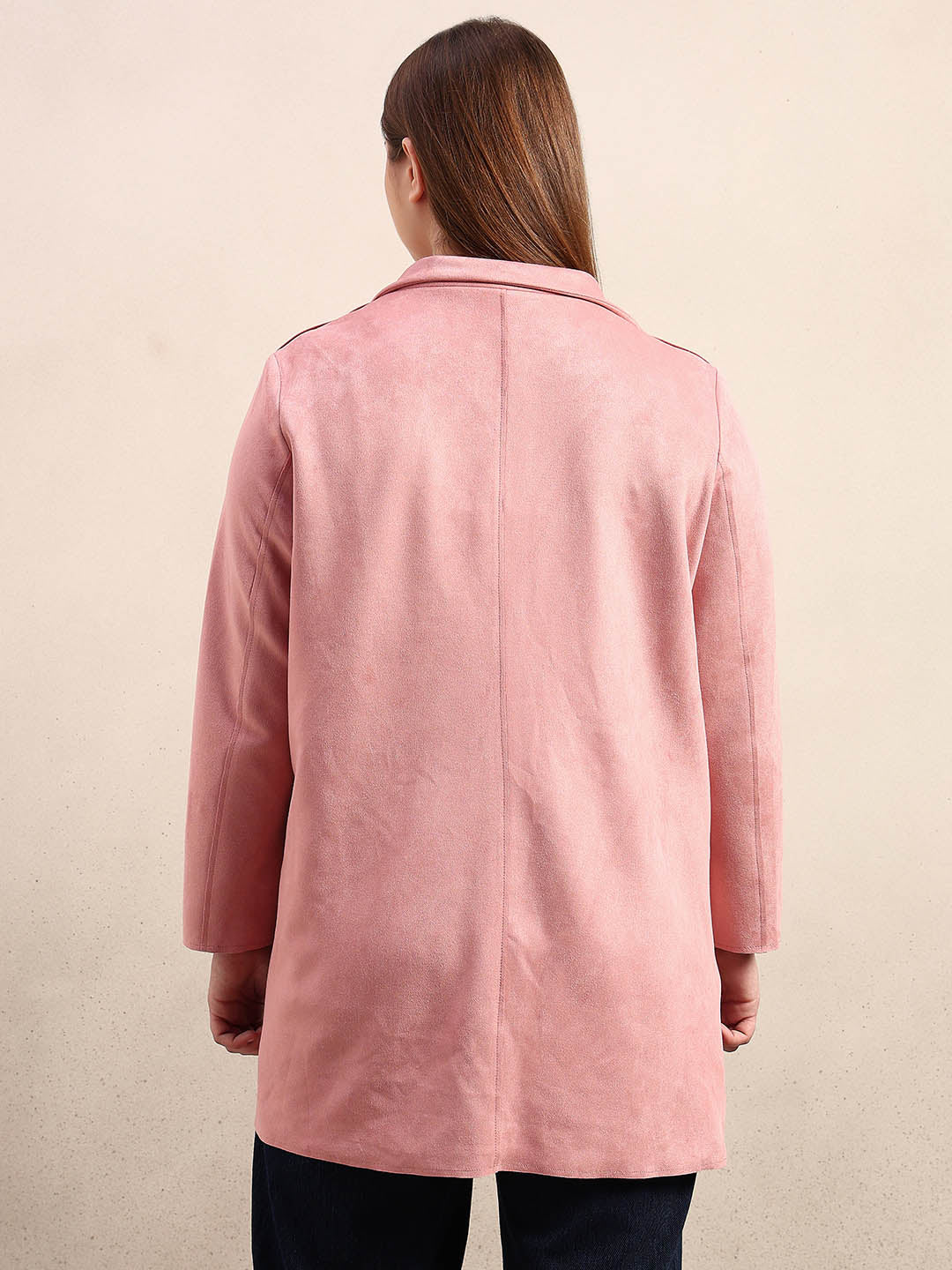 Curve Faux Suede Coat