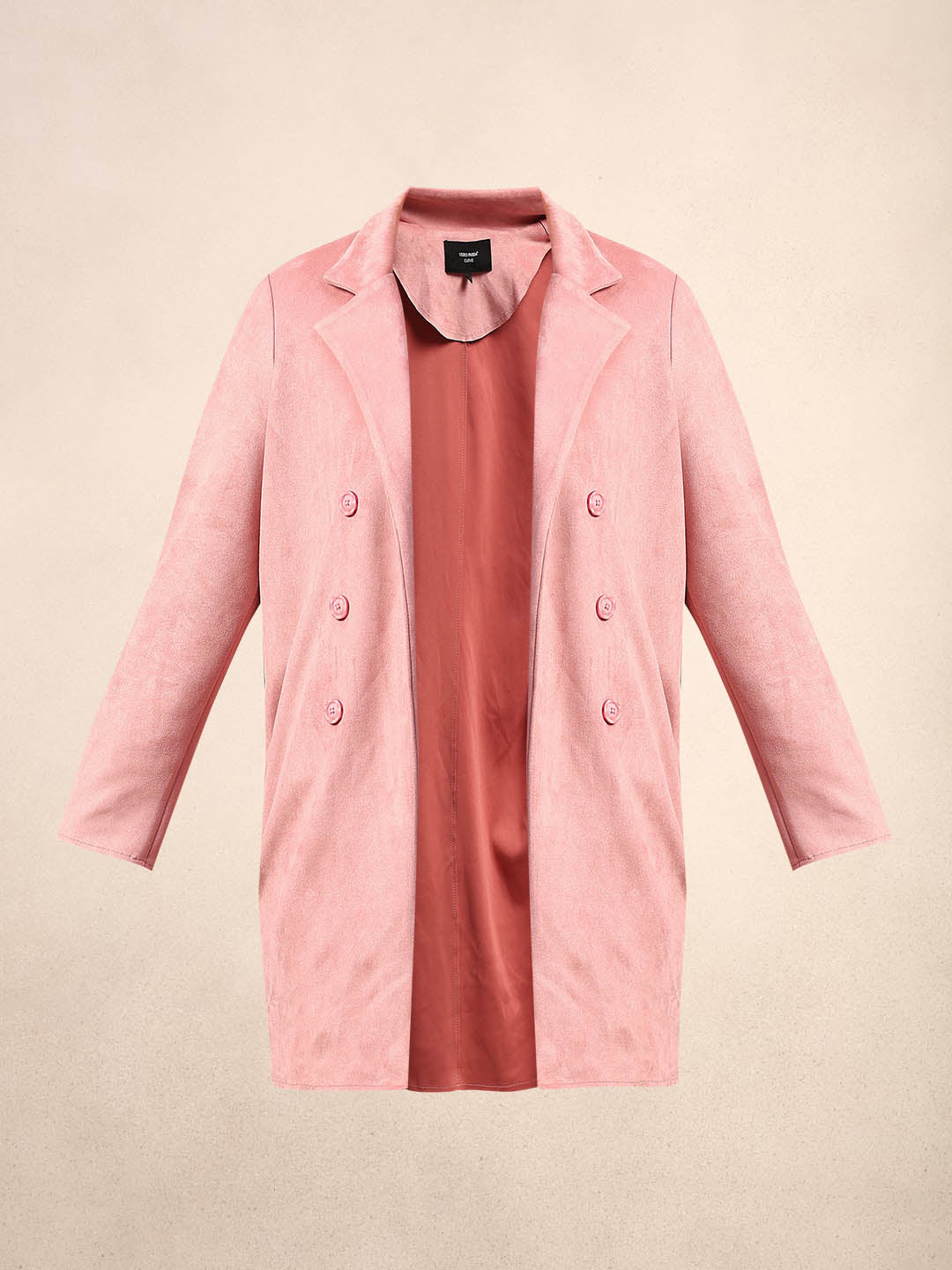 Curve Faux Suede Coat