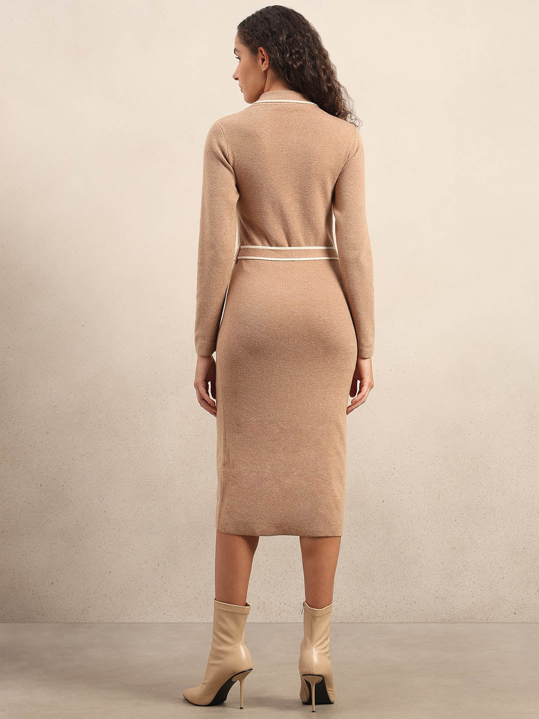 Knitted Midi Shirt Dress
