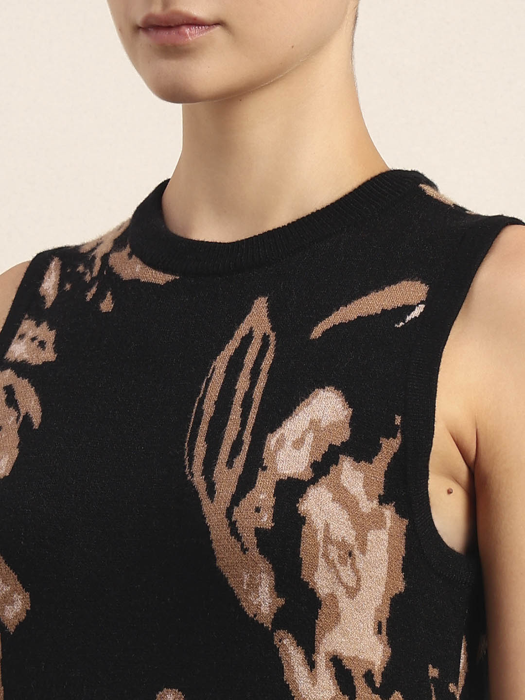 Floral Knitted Mini Dress