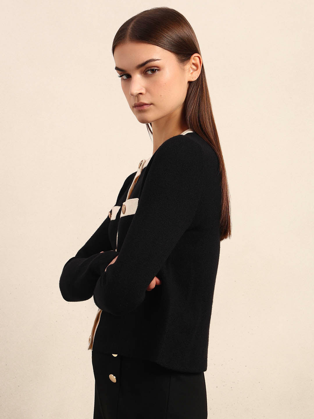 Black Knitted Cardigan