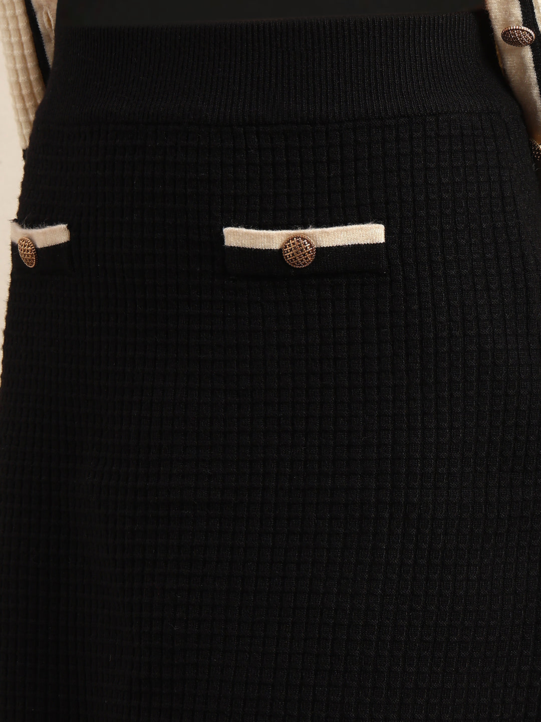 Button Detail Mini Skirt