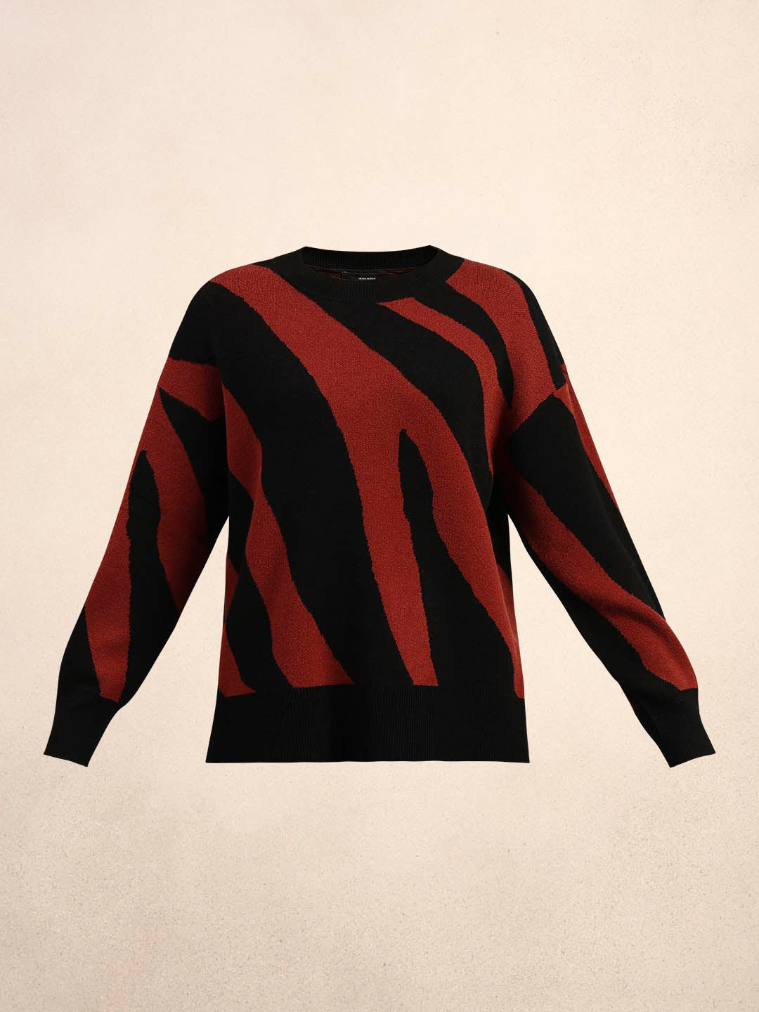 Red & Black Zebra Print Sweater