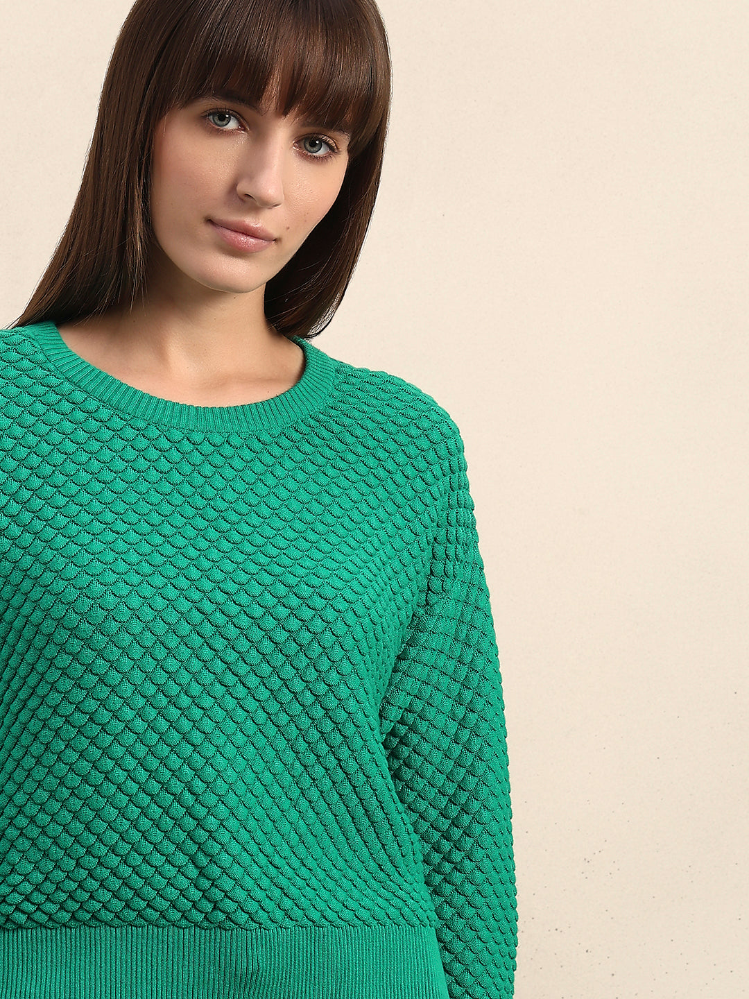 Textured Knitted Pullover