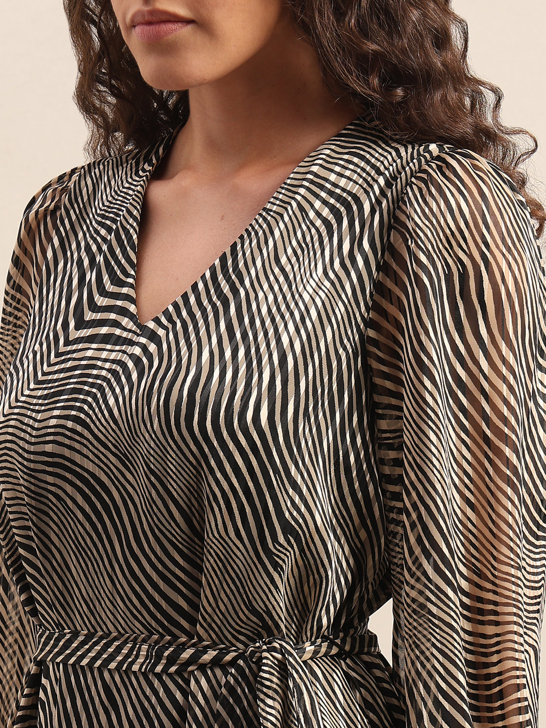 Zebra Print Wrap Dress