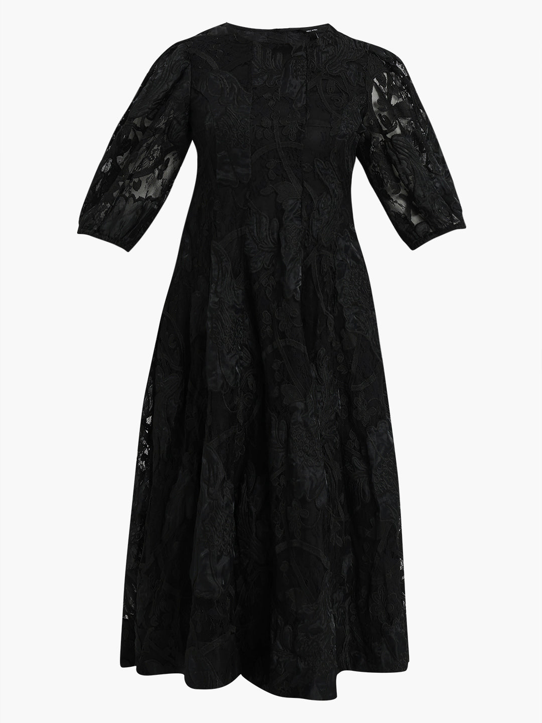 Black Lace Midaxi Dress