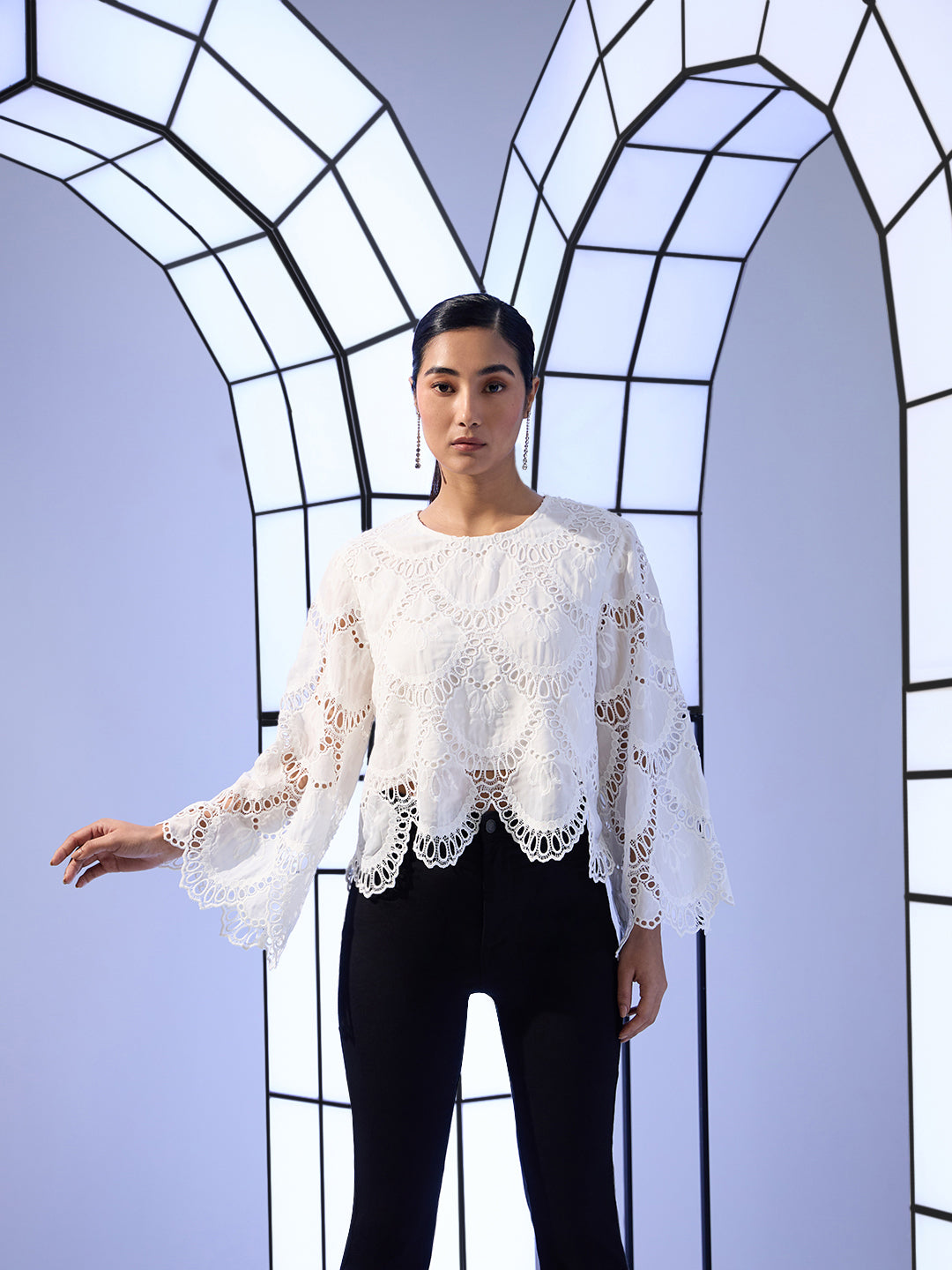 EDIT Cut-Work Embroidery Top