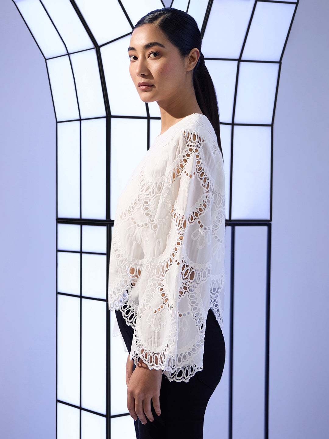 EDIT Cut-Work Embroidery Top