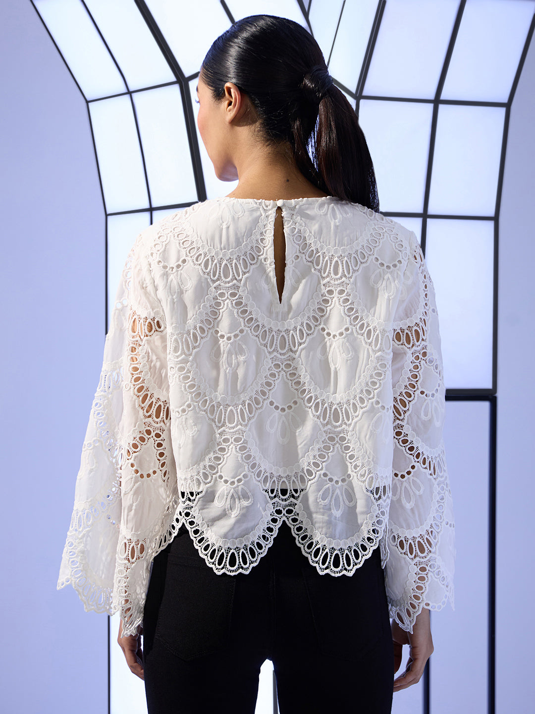 EDIT Cut-Work Embroidery Top