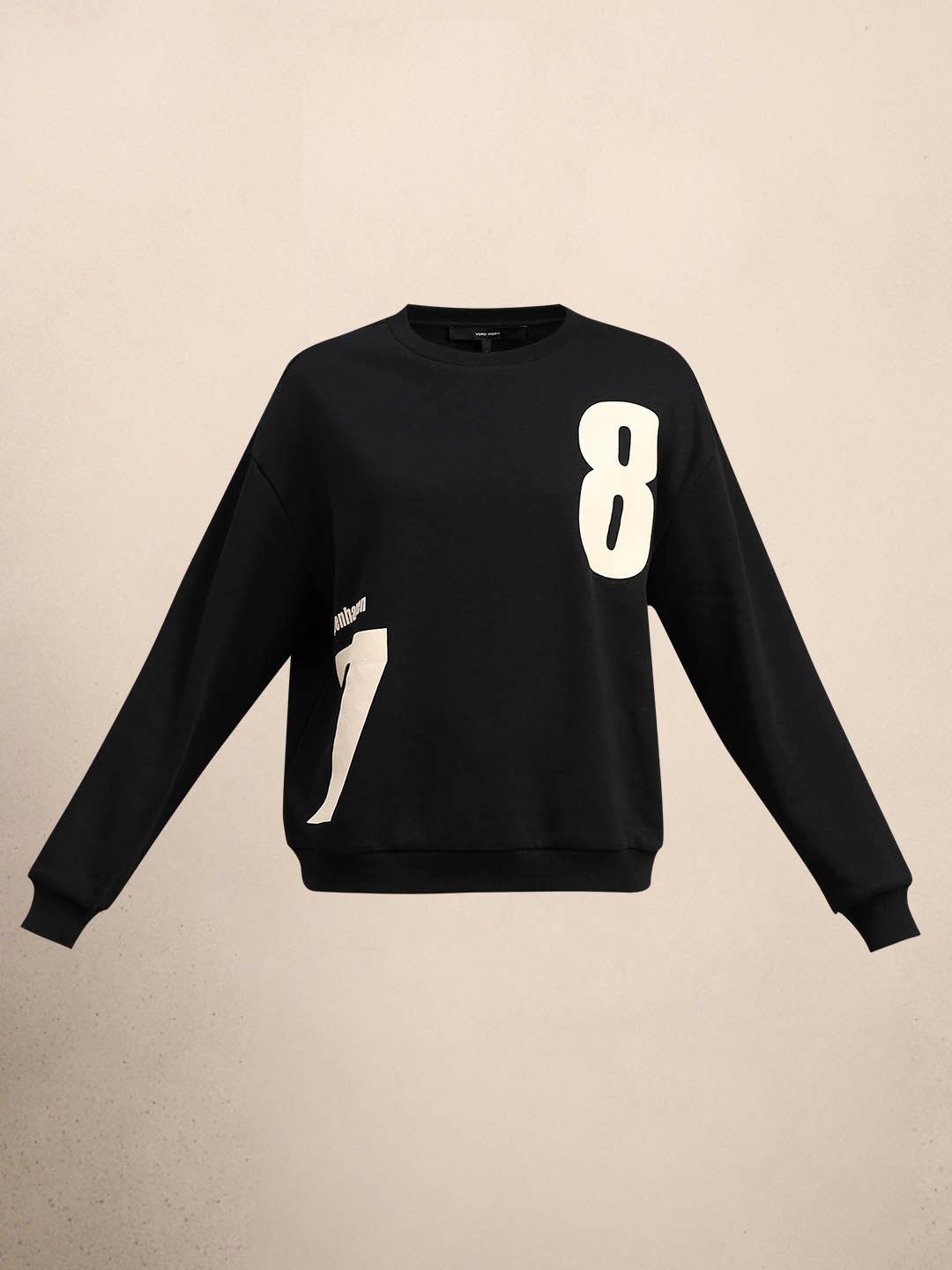 Black Printed Sweatshirt