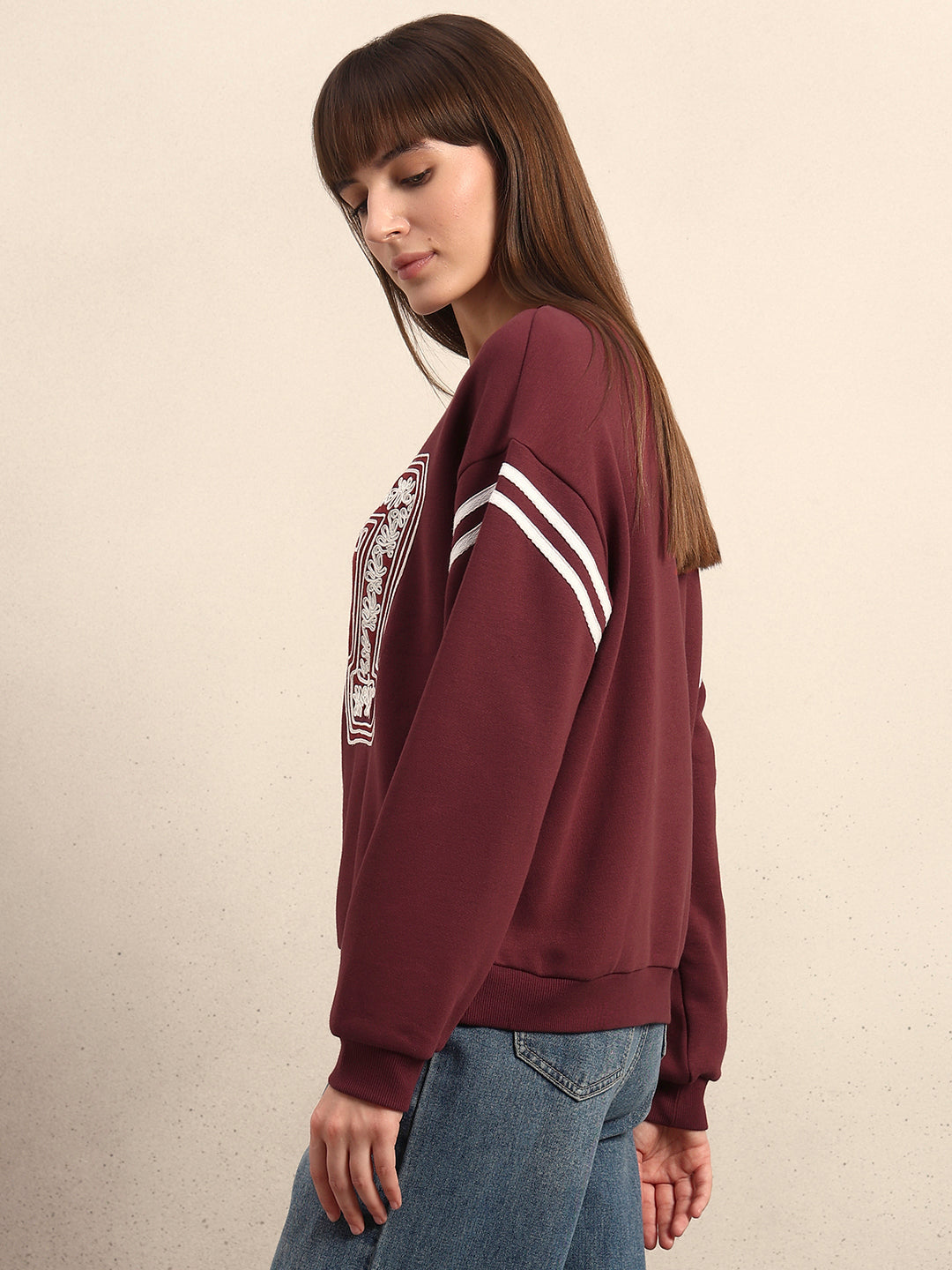 Embroidered Varsity Sweatshirt