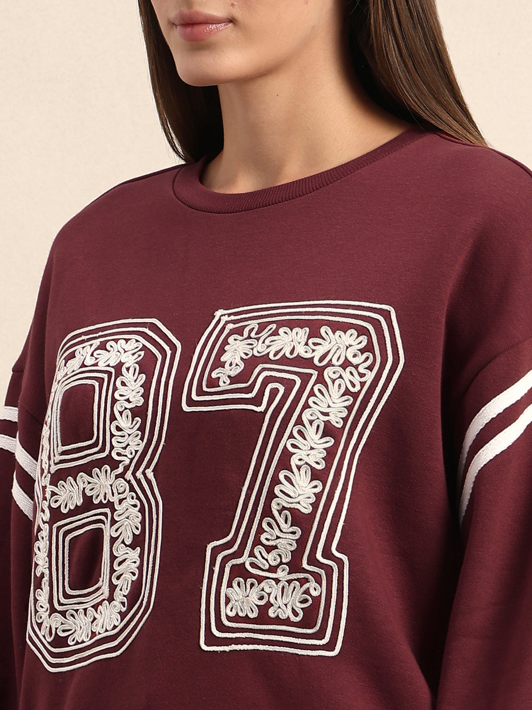 Embroidered Varsity Sweatshirt