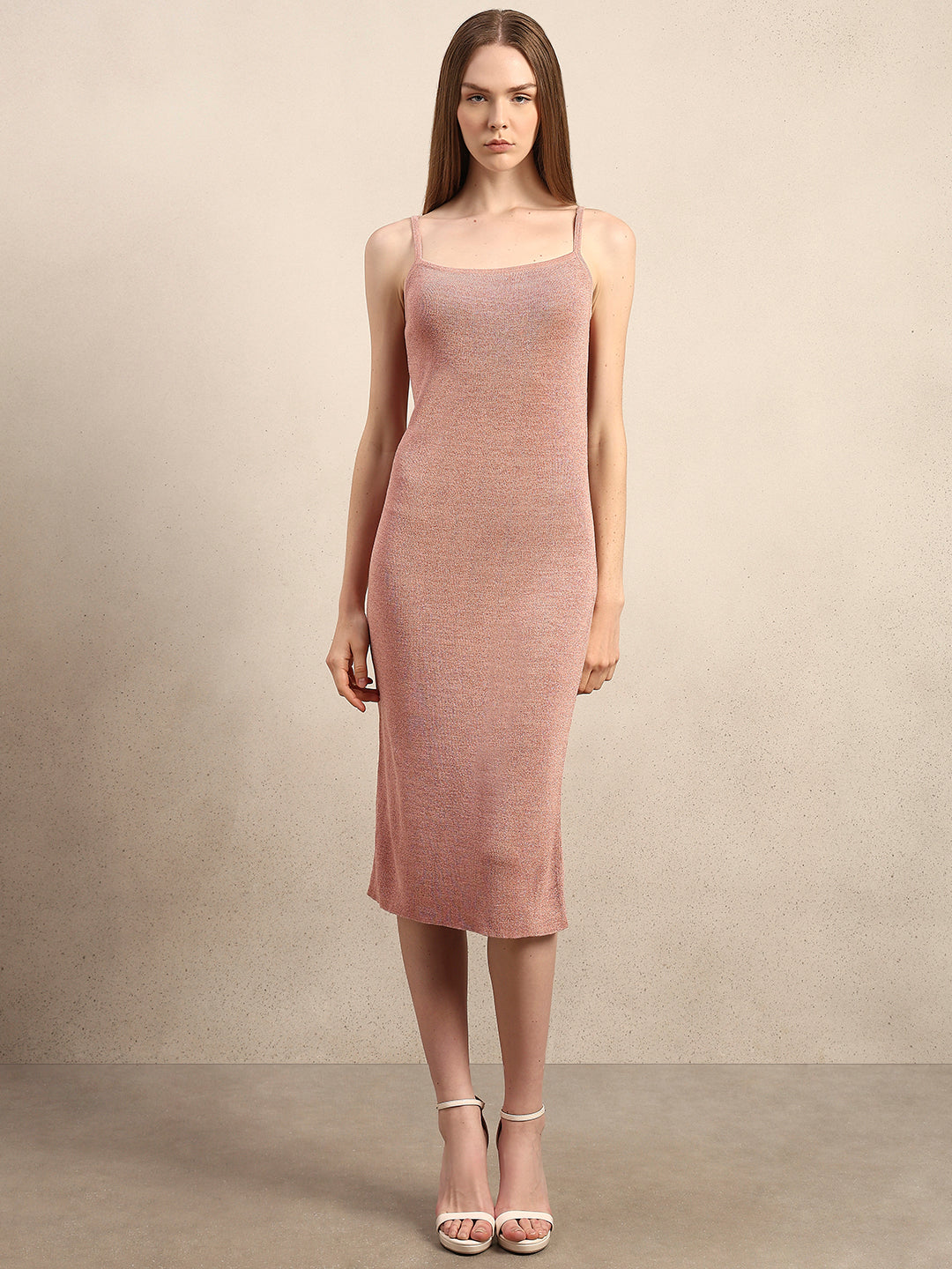 Pink Midi Slip Dress