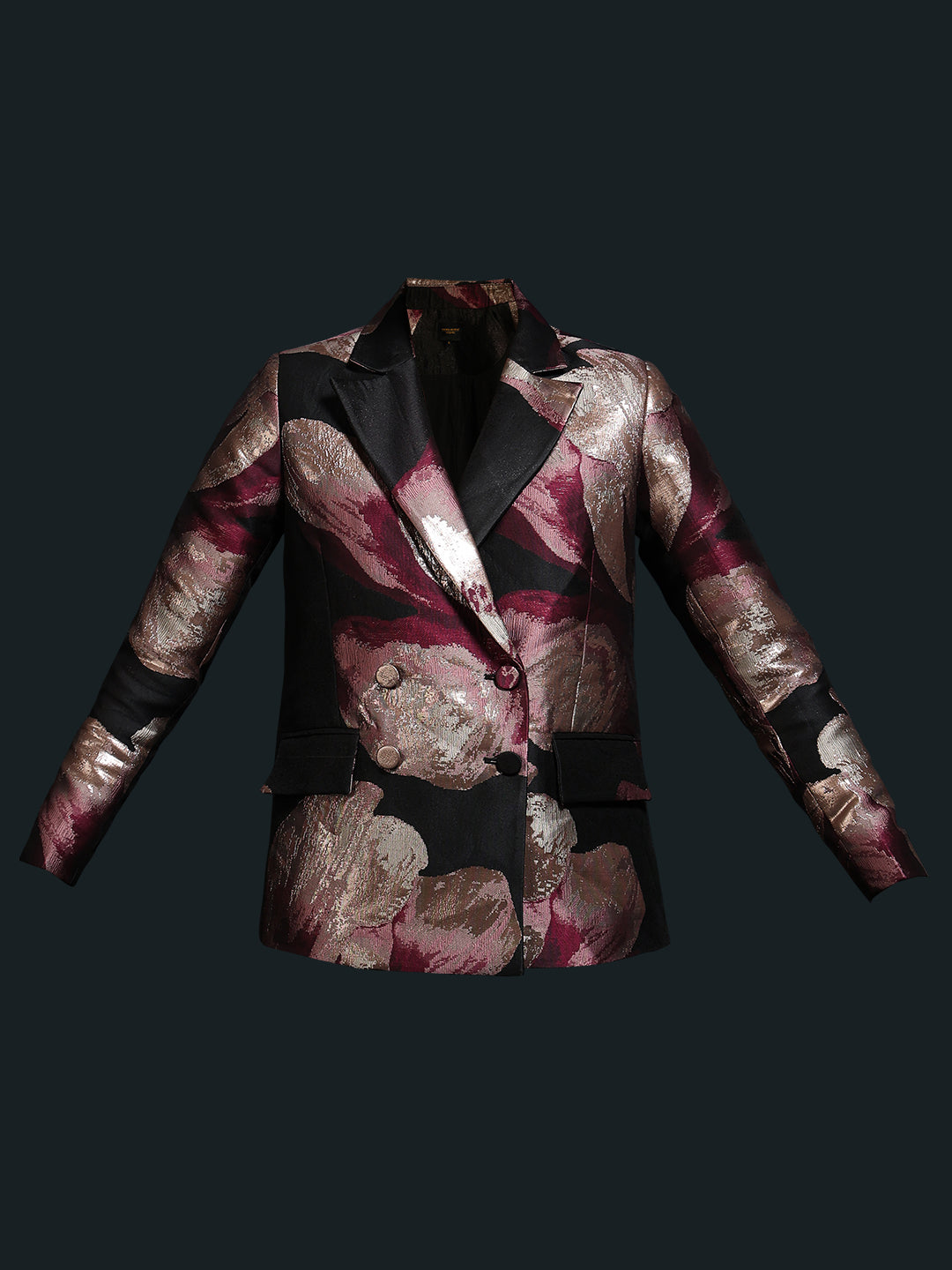 Marquee Floral Double-Breasted Blazer