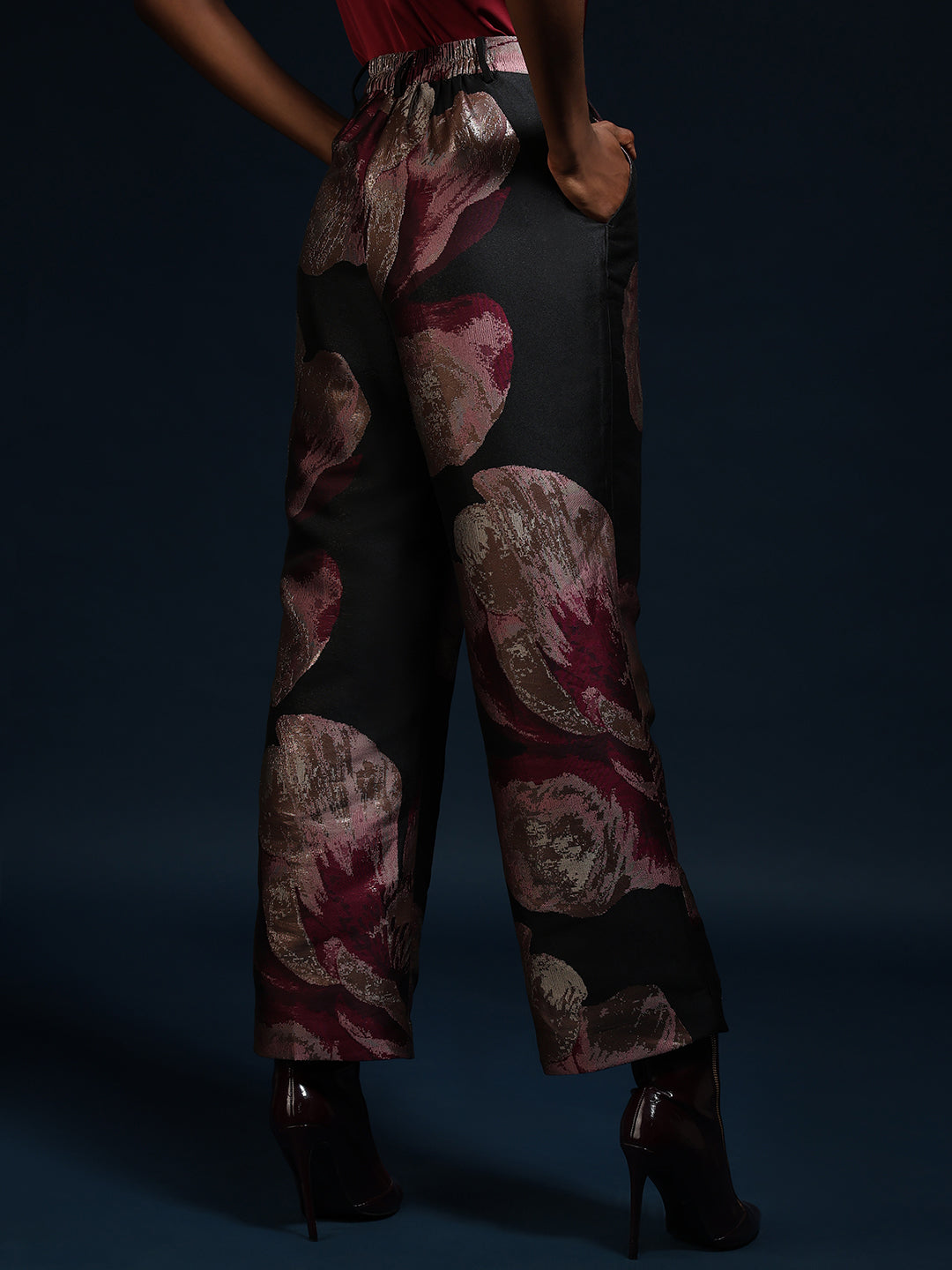 Marquee Floral Jacquard Pants