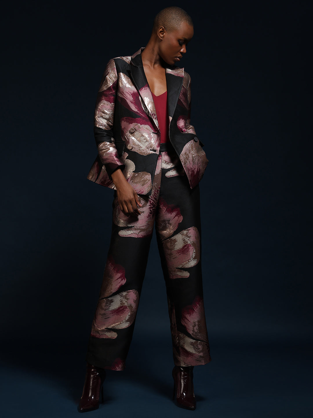 Marquee Floral Jacquard Pants