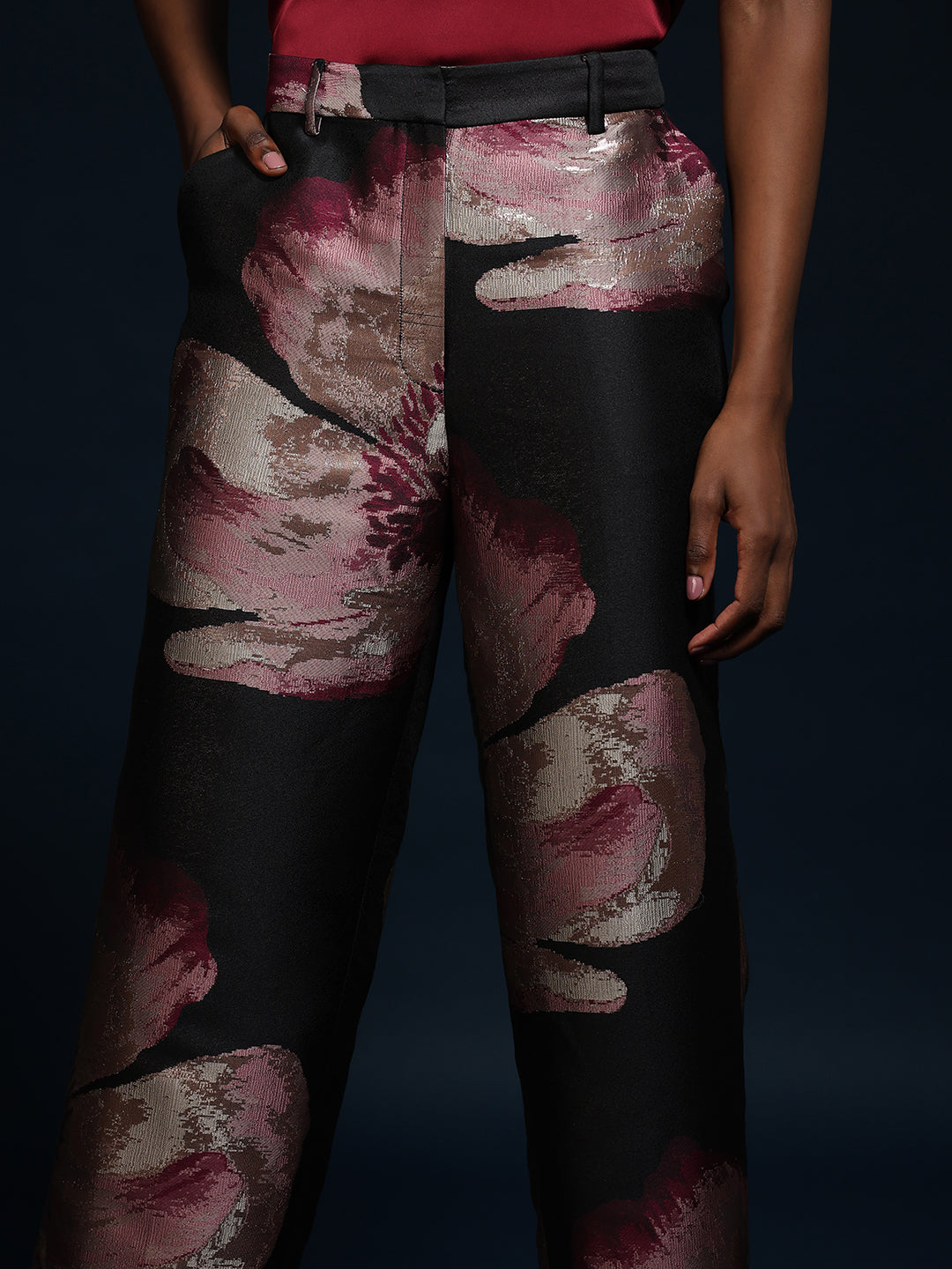 Marquee Floral Jacquard Pants