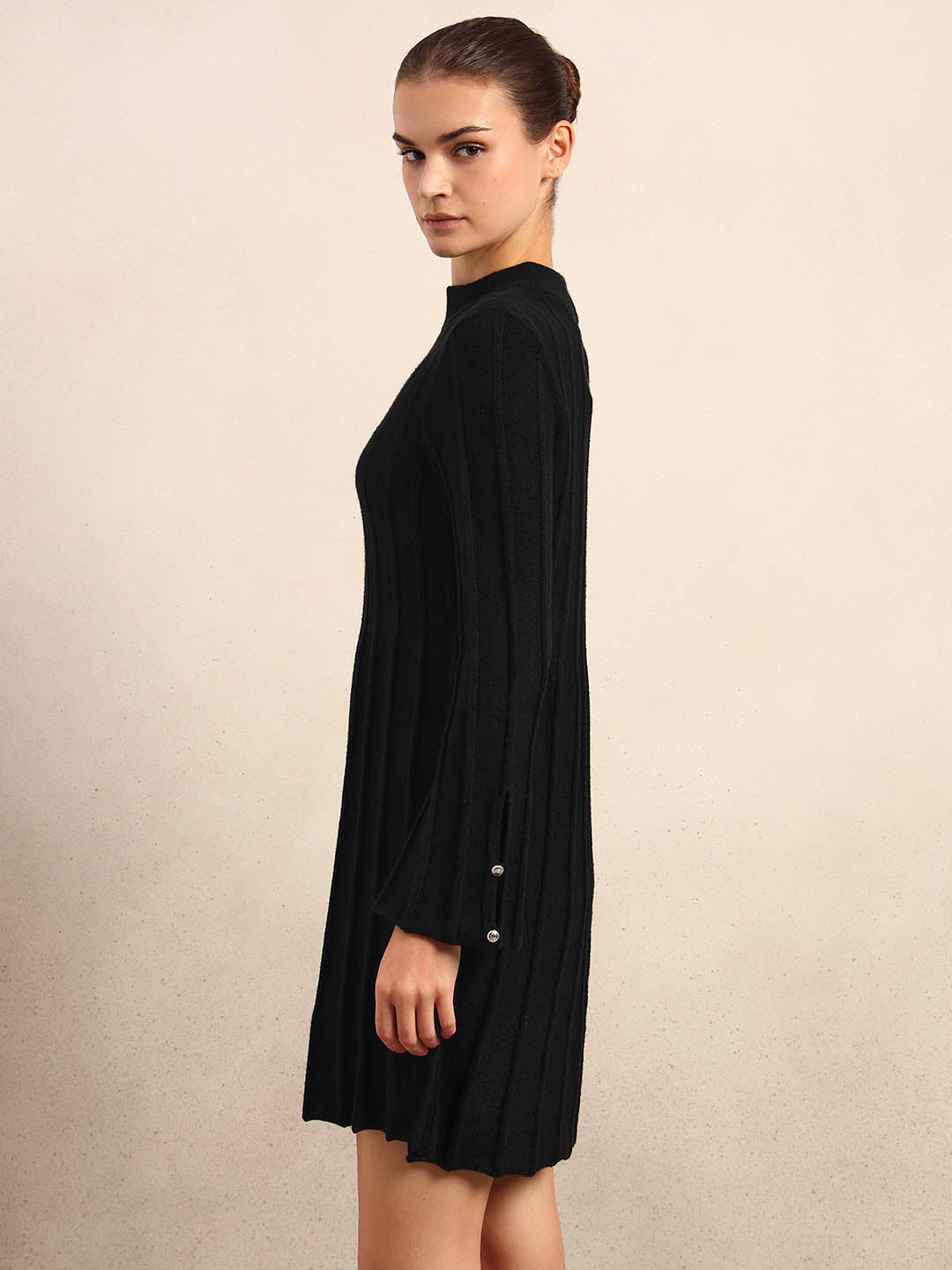 Ribbed Knitted Mini Dress