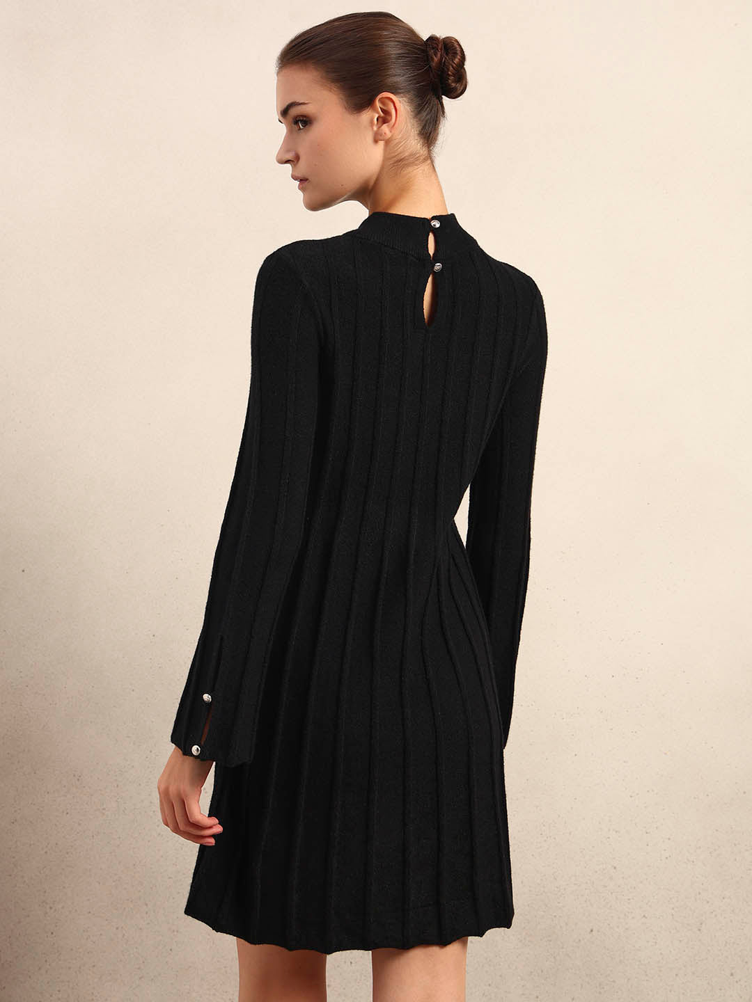 Ribbed Knitted Mini Dress