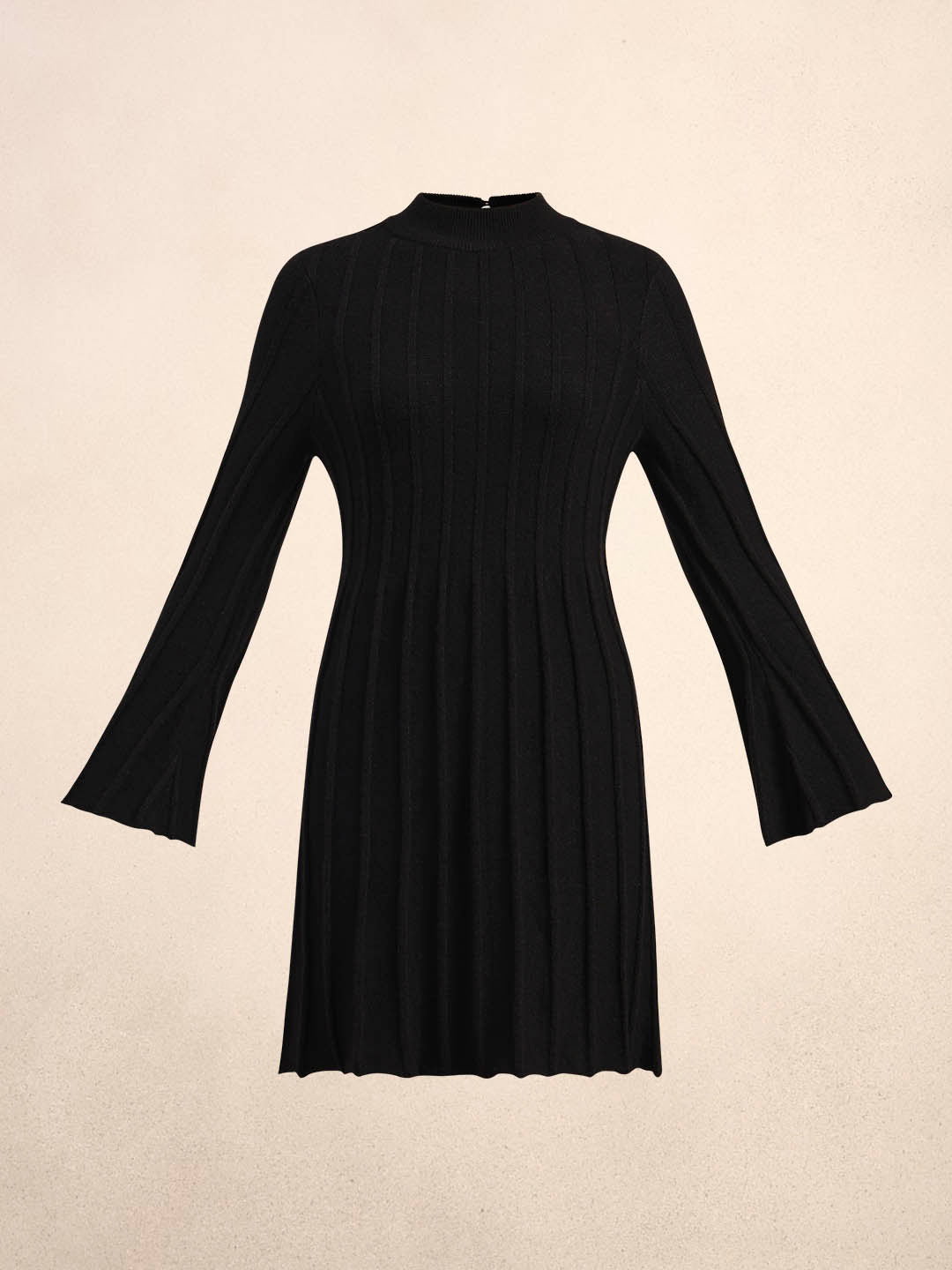 Ribbed Knitted Mini Dress