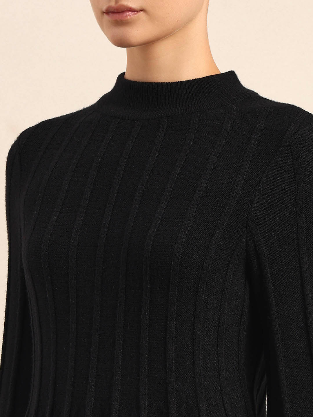 Ribbed Knitted Mini Dress