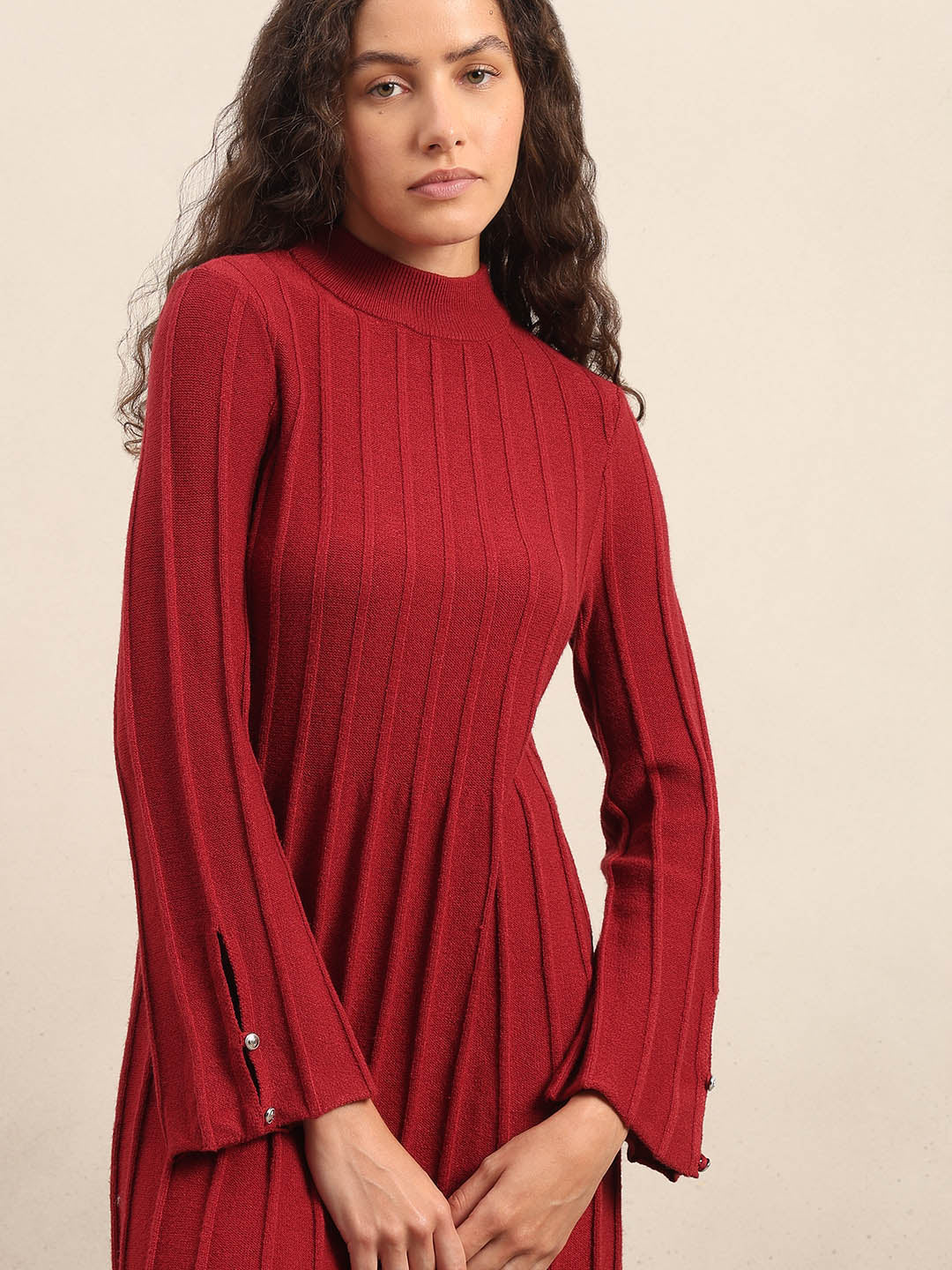 Flared Sleeves Mini Dress