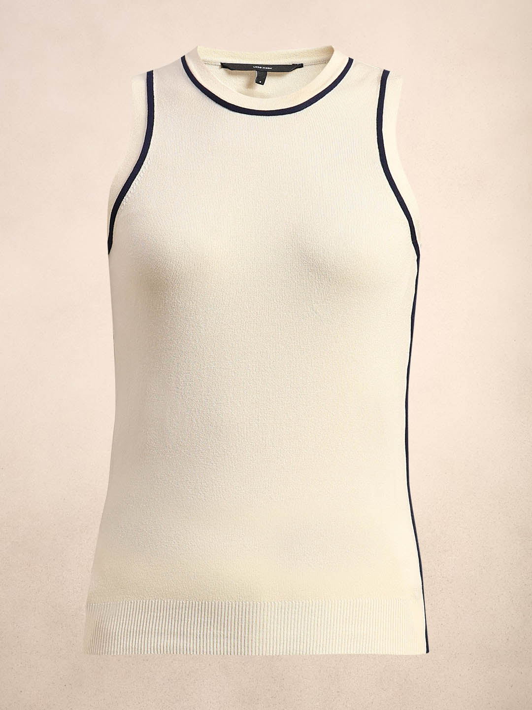 Ivory Sleeveless Knit Tank