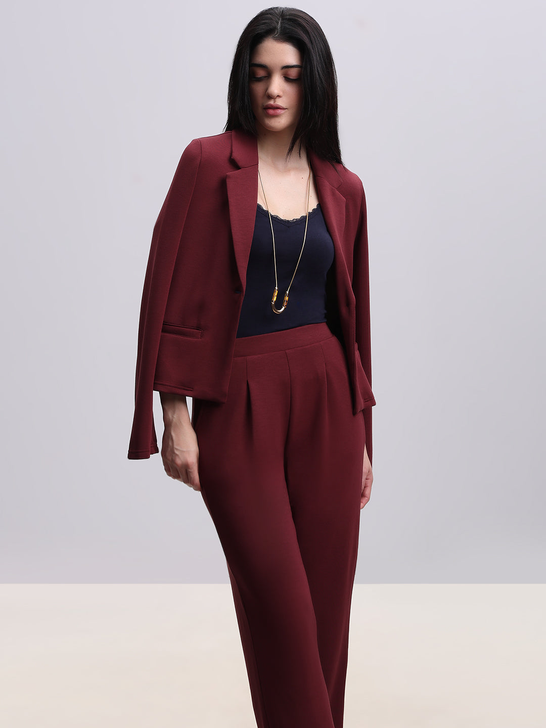 Maroon Tailored Blazer