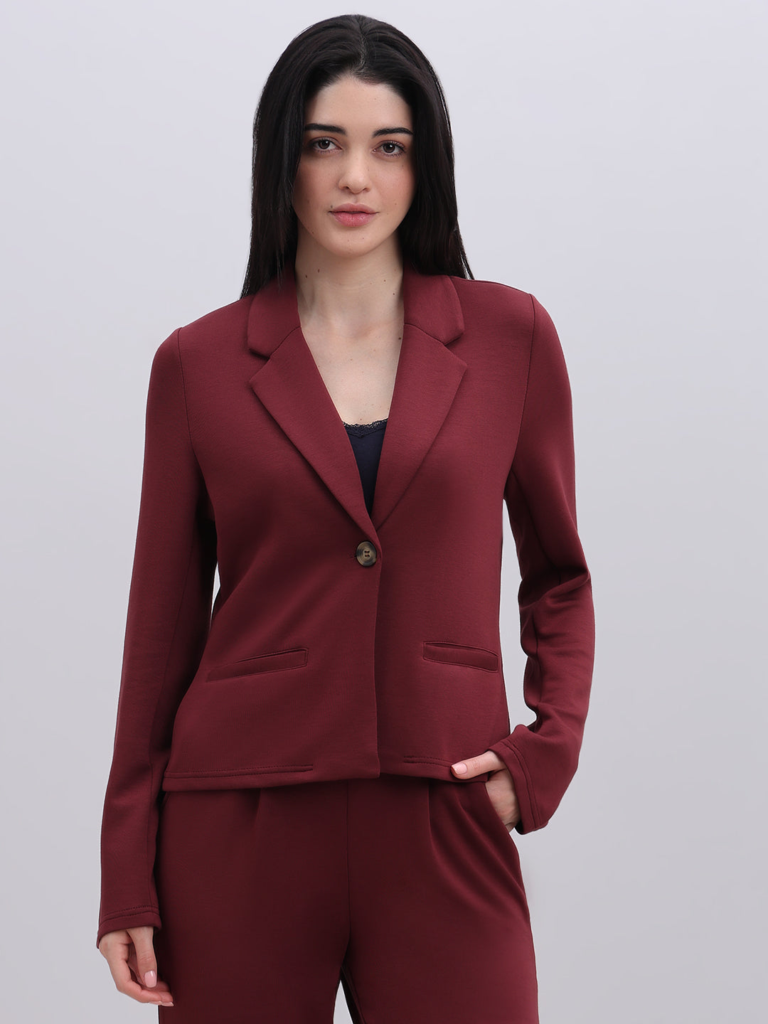 Maroon Tailored Blazer
